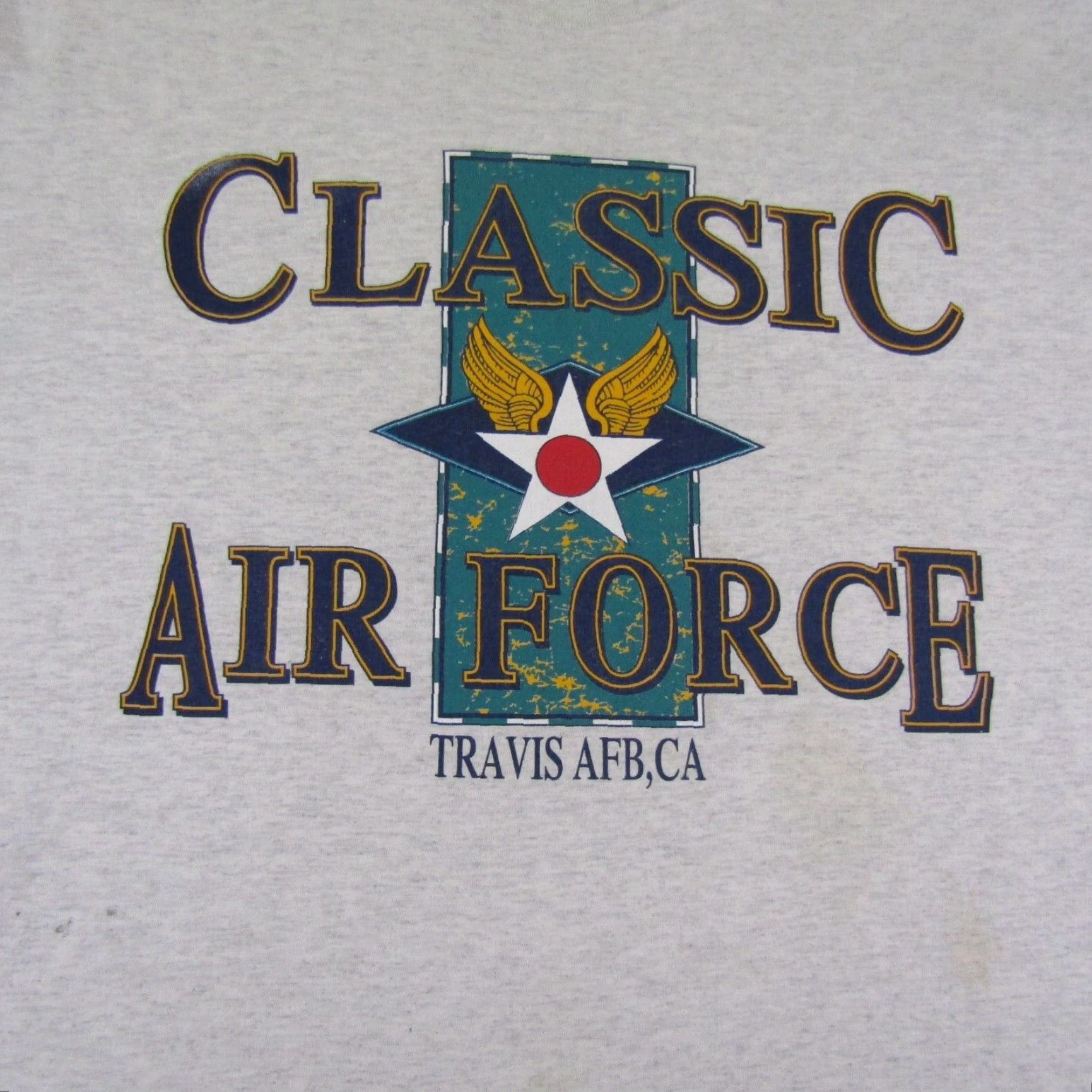 Soffe VINTAGE Soffe Air Force Shirt Adult XL Gray Graphic Print T-Shirt 90s Military California Mens Size US XL / EU 56 / 4 - 2 Thumbnail