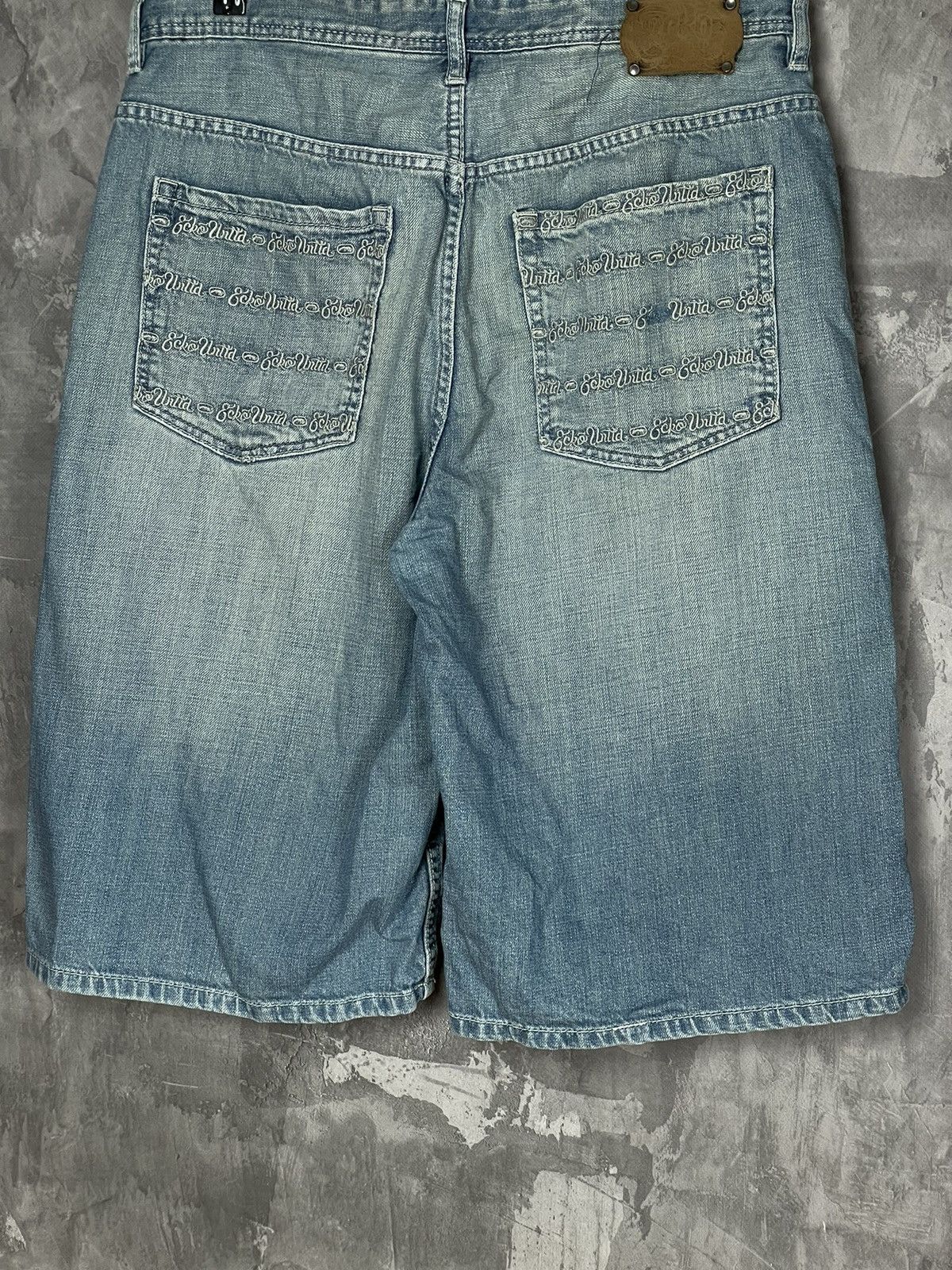 Ecko Unltd. × Vintage Vintage Y2k Early2000's Ecko Grunge Emo Skater Baggy Shorts Size US 36 / EU 52 - 6 Thumbnail