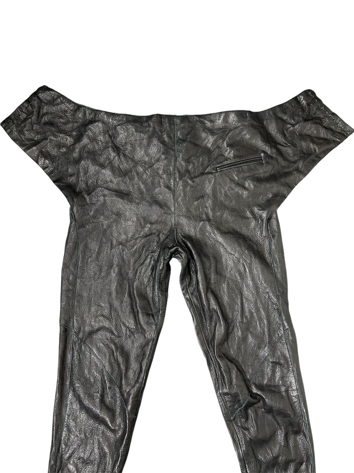 Donna Karan ⚡️Vintage Donna Karan Black Leather Skinny Size 26" / US 2 / IT 38 - 19 Thumbnail