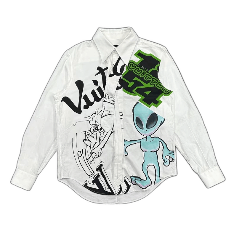 Louis Vuitton Louis Vuitton Alien Graphic Long Sleeve Shirt Size US M / EU 48-50 / 2 - 1 Thumbnail