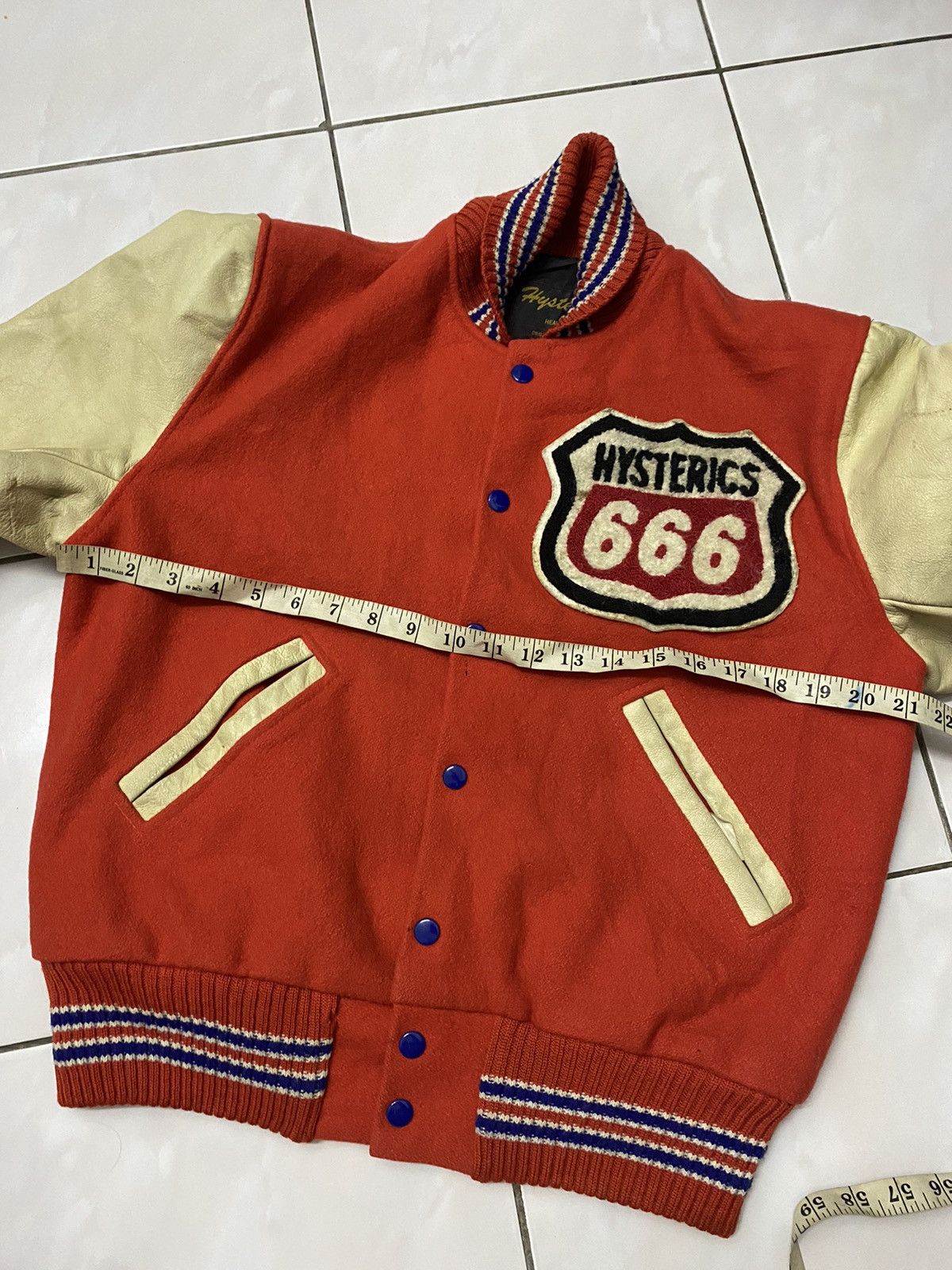 Vtg 90s Hysteric Glamour 666 Jacket Varsity Red Colour