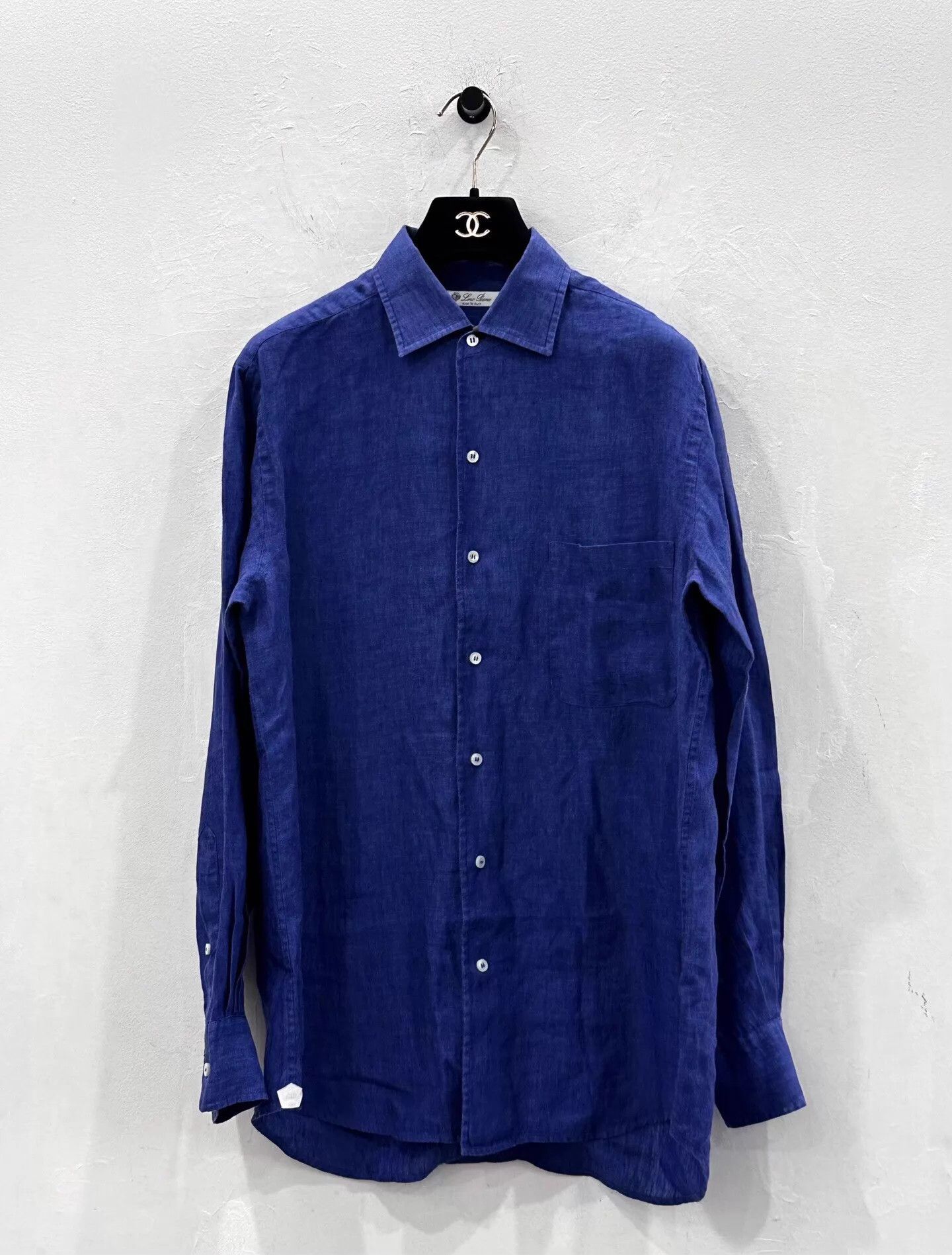 Loro Piana Loro Piana Men's Blue Linen Longsleeve Shirt M New Size US M / EU 48-50 / 2 - 1 Thumbnail