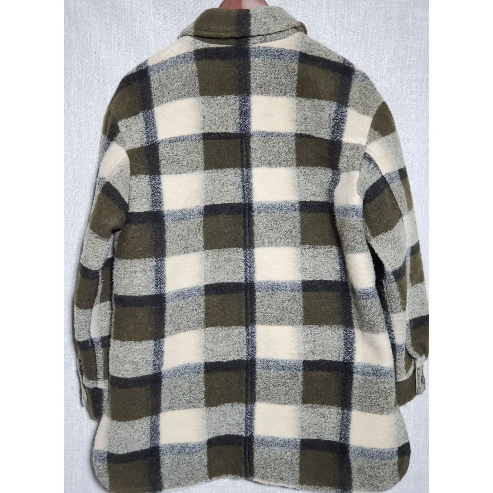 Madewell Madewell Belrose Shirt-Jacket Plaza Plaid Loden Poly-Wool Blend Women's M Size M / US 6-8 / IT 42-44 - 6 Thumbnail