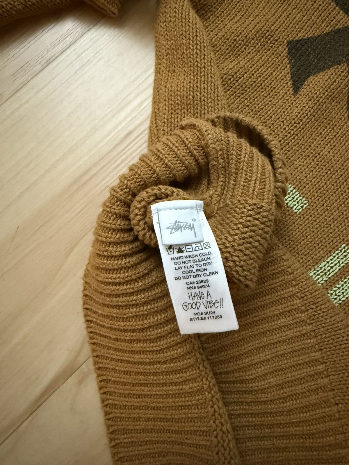 Stussy Stussy Surfman Icon Cotton Linen Crew Knitted Sweater Brown Size US M / EU 48-50 / 2 - 3 Thumbnail
