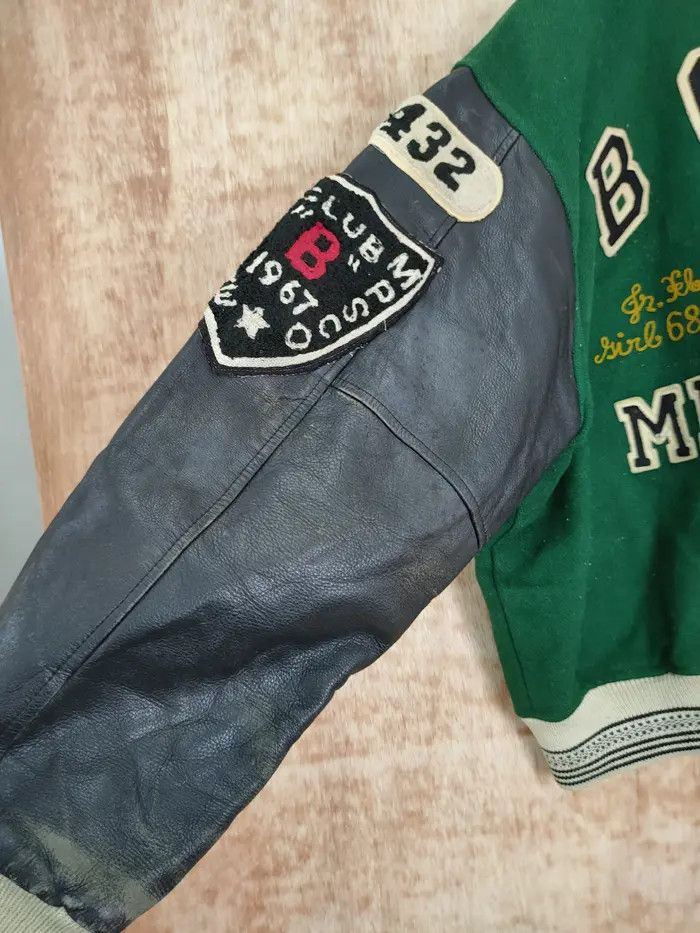 Vintage BOUZ MPS Club varsity wool leather vintage jacket #4094DLAL Size US M / EU 48-50 / 2 - 2 Thumbnail
