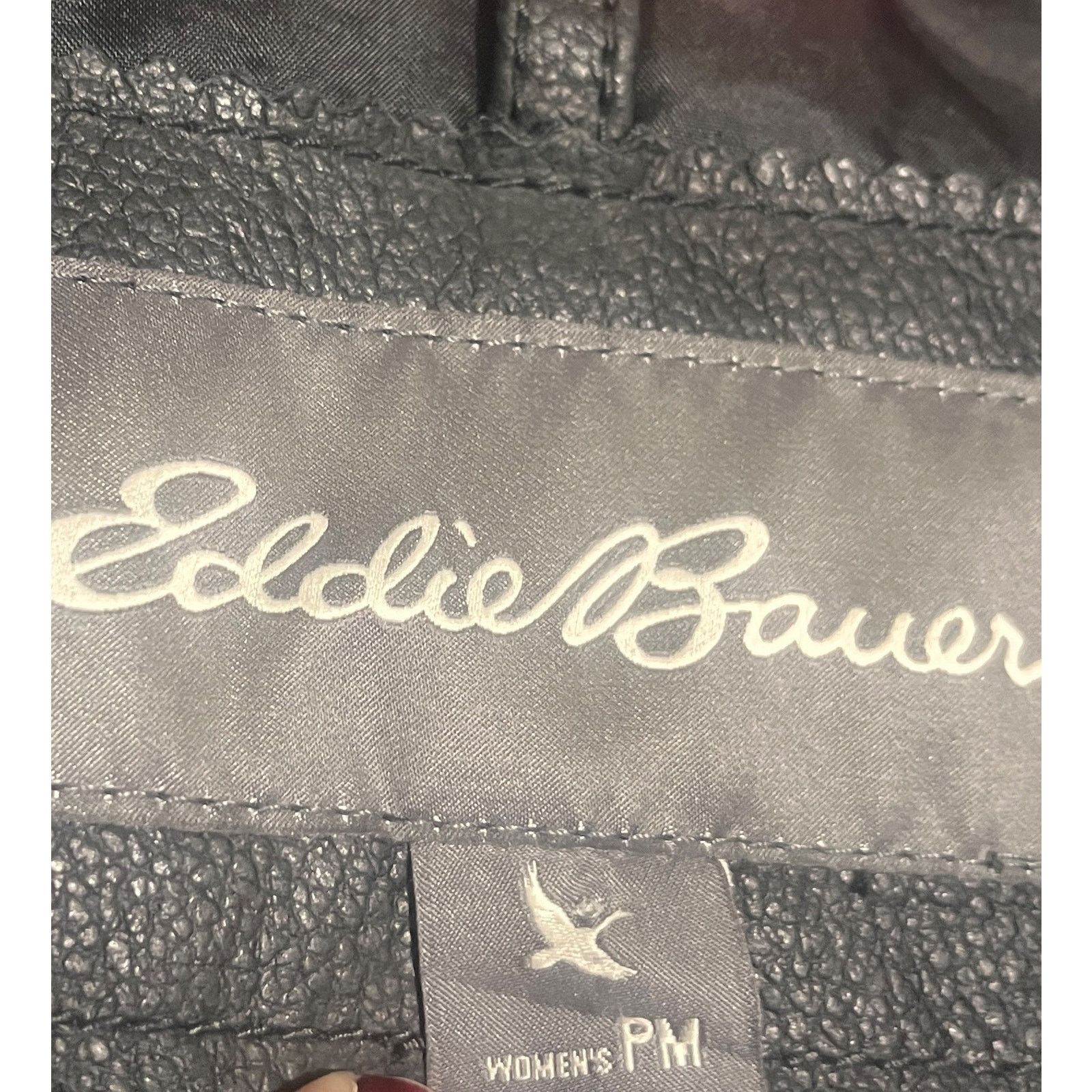 Eddie Bauer Vintage Eddie Bauer Black Leather Jacket Petite Medium Size M / US 6-8 / IT 42-44 - 2 Thumbnail