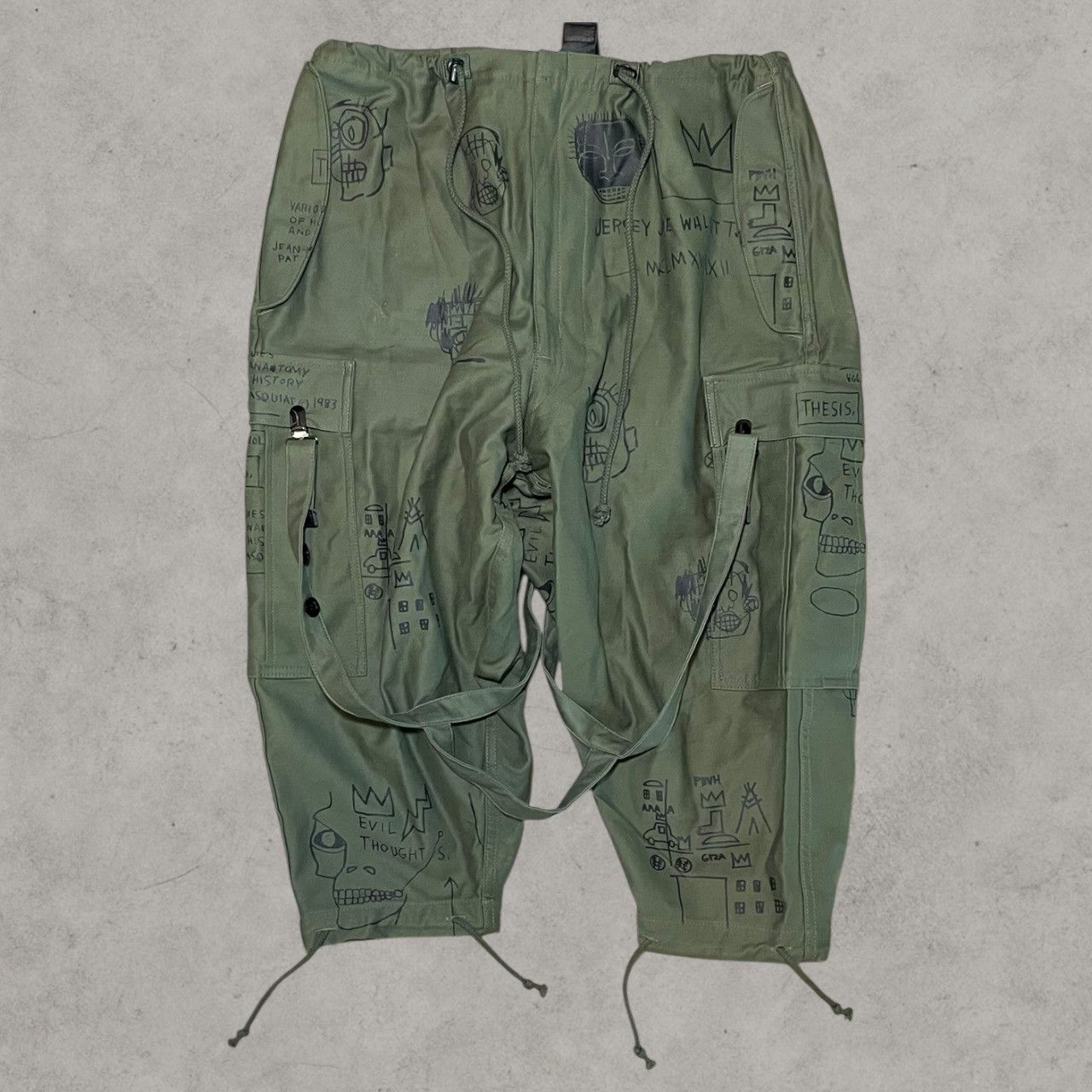 Junya Watanabe AW22 Junya Watanabe x Basquiat Cargo Cropped Pants Sz M Size US 32 / EU 48 - 3 Thumbnail