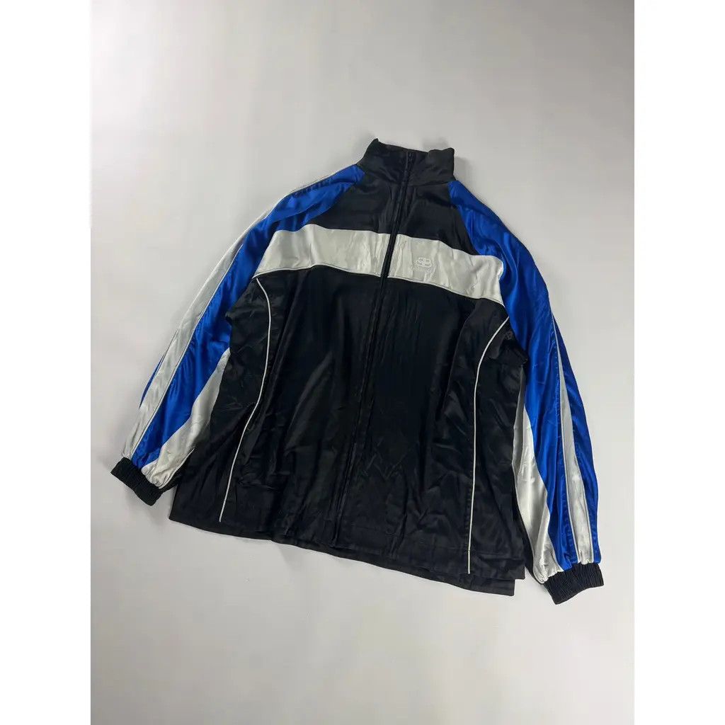 Balenciaga o1tko10426 Oversized Color-Blocking Satin Jacket Multicolor Size US XS / EU 42 / 0 - 2 Thumbnail