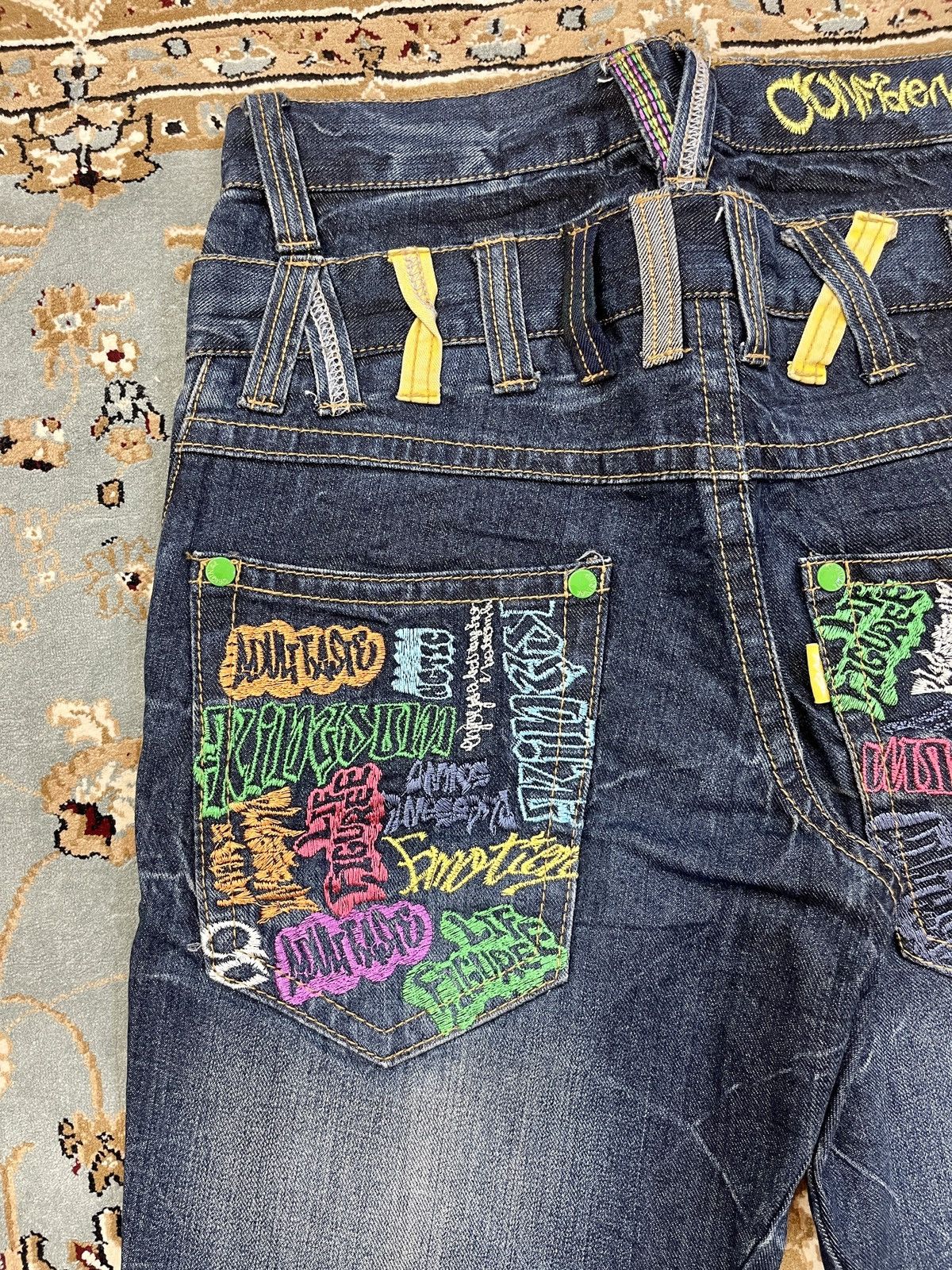 If Six Was Nine VINTAGE DISTRESSED DOUBLE WAIST SORRIDERE RARE DENIM PANTS Size US 29 - 11 Thumbnail