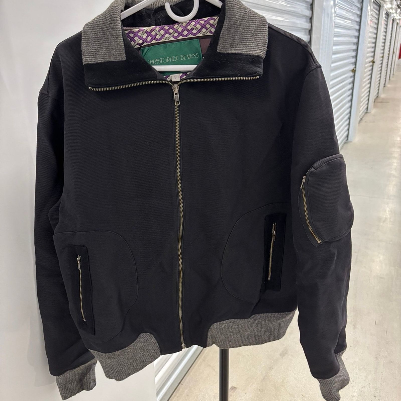 Vintage Vtg Christopher Bevans Designer Flight Jacket Wool Blend L Size US L / EU 52-54 / 3 - 1 Thumbnail
