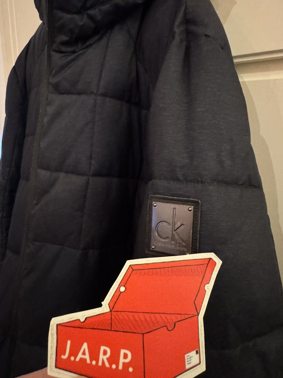 Calvin Klein Calvin Klein Jeans Blue/Black Hooded Puffer Jacket Size US L / EU 52-54 / 3 - 4 Thumbnail