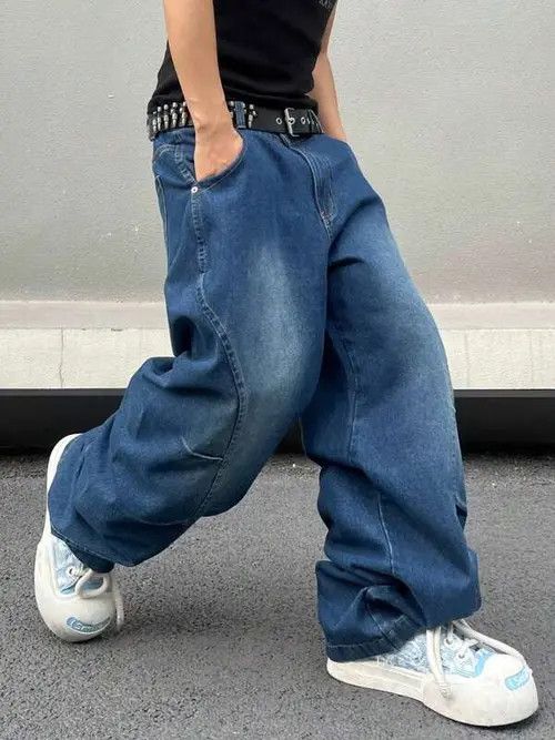 Japanese Brand Faded Baggy Denim Jeans Loose fit Size US 36 / EU 52 - 1 Thumbnail