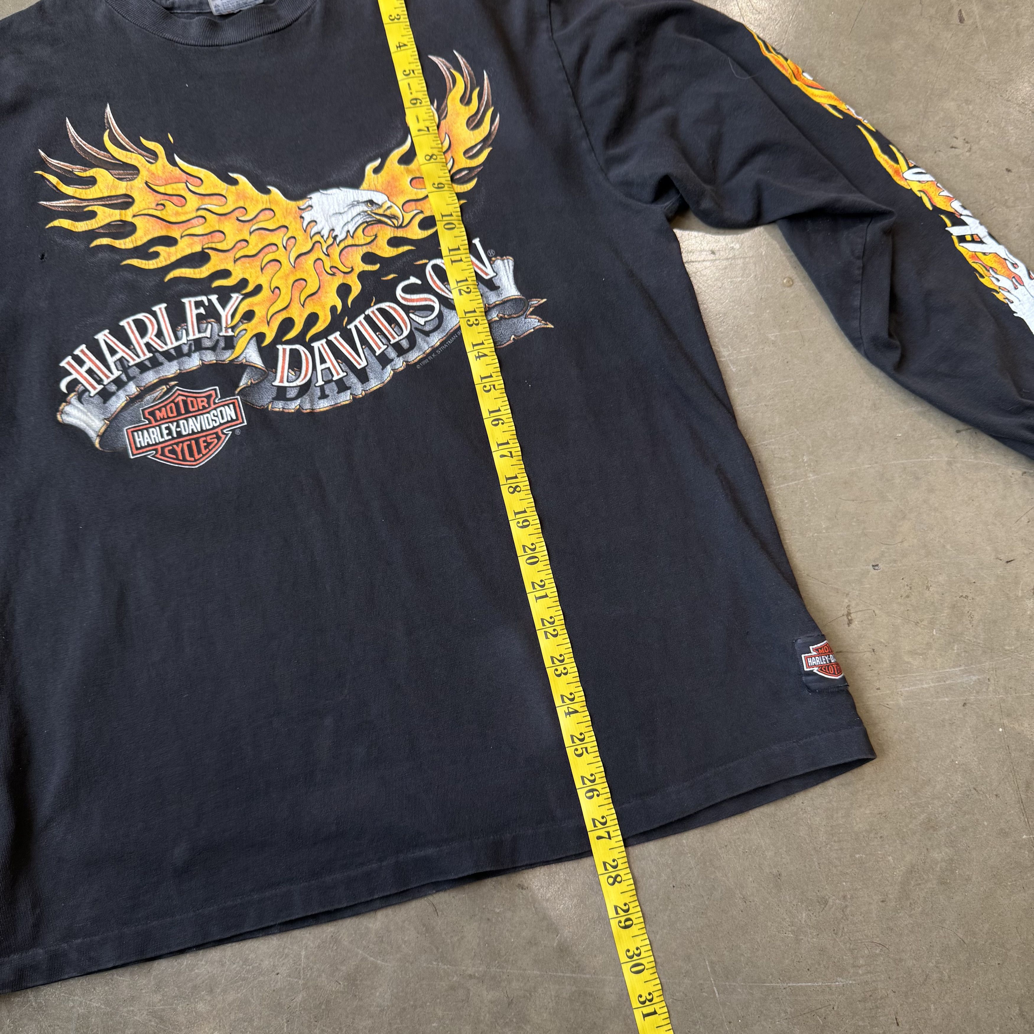 Harley Davidson Vintage Harley Davidson Flame Longsleeve 1992 New Jersey Size US L / EU 52-54 / 3 - 5 Thumbnail