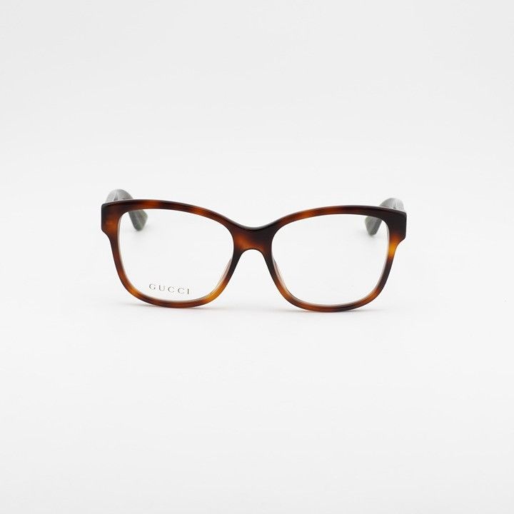 Gucci Gucci GG0038O 002 Eyeglasses Havana 54mm Square Frame Size ONE SIZE - 2 Thumbnail