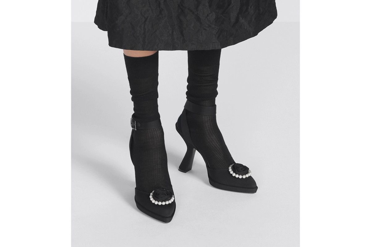 Dior o1bcso1str0225 Rose Pump in Black Size US 10 / IT 40 - 6 Thumbnail