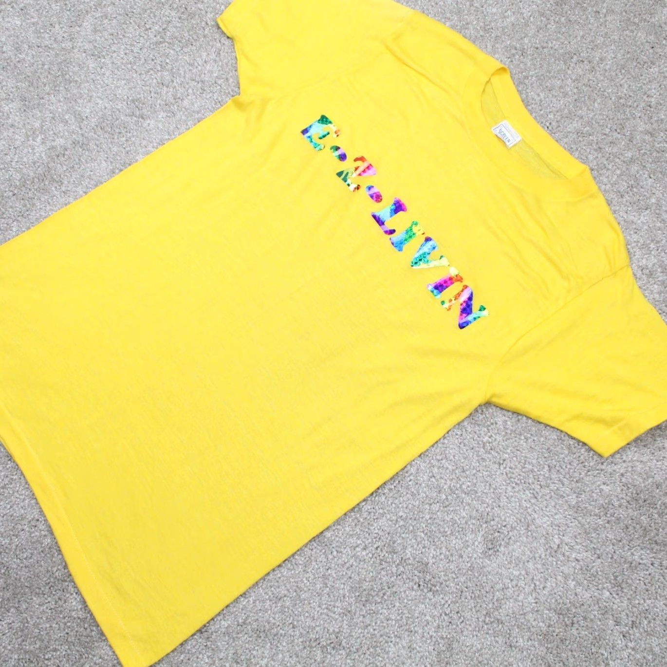 Vintage VINTAGE Screen Stars Shirt Womens Large Yellow EZ Livin Short Sleeve STARS Size L / US 10 / IT 46 - 3 Thumbnail