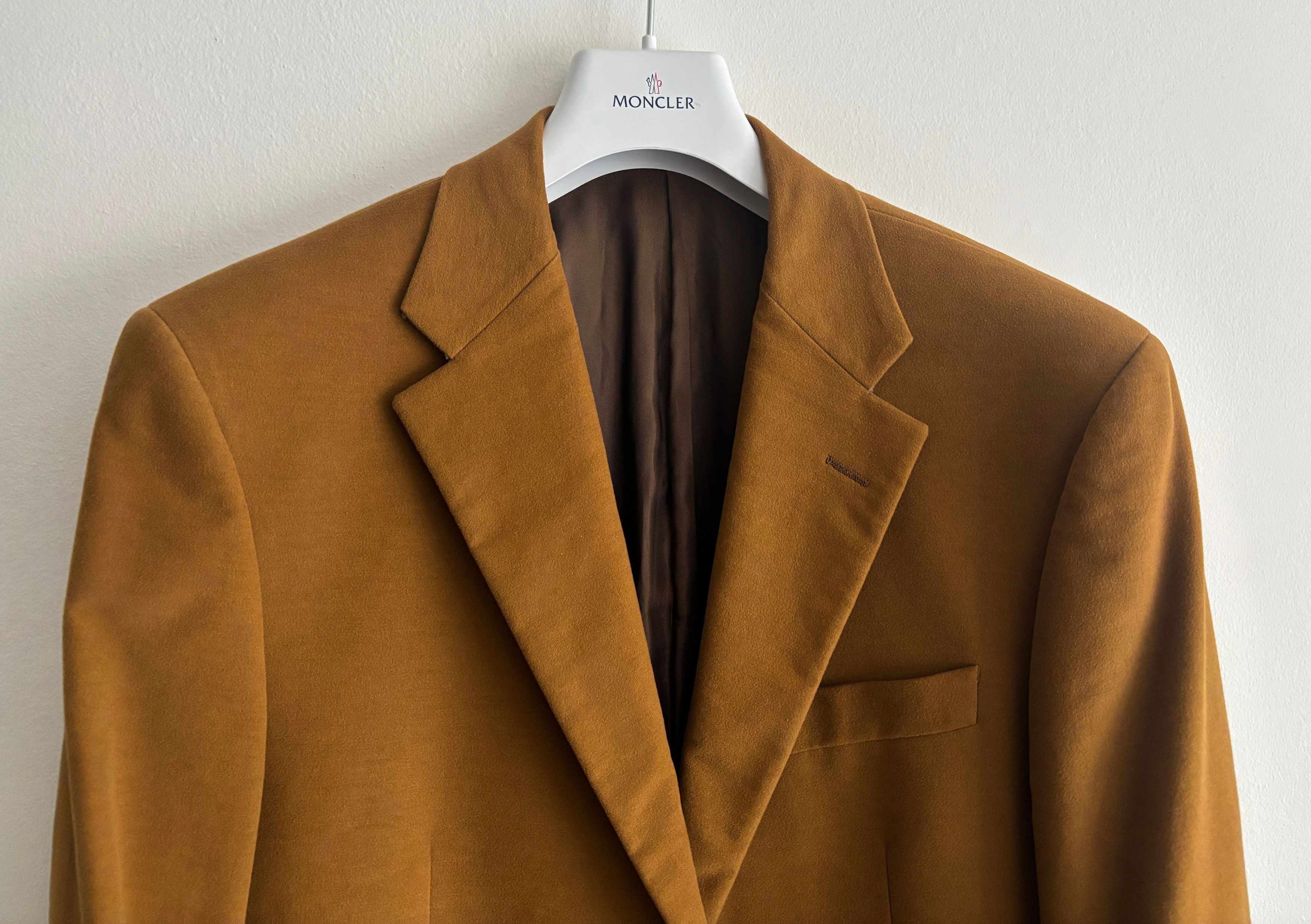 Hickey Freeman $1100 Tan/ Brown Cotton Velvet Sport Coat - 40 Size 40R - 2 Thumbnail