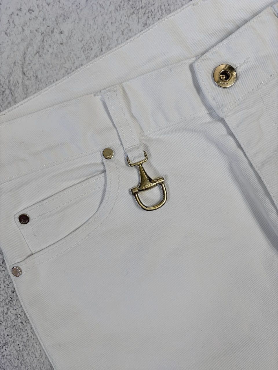 Gucci Vintage Gucci Tom Ford Era Flared Jeans Gold Horsebit Detail Size 27" / US 4 / IT 40 - 5 Thumbnail