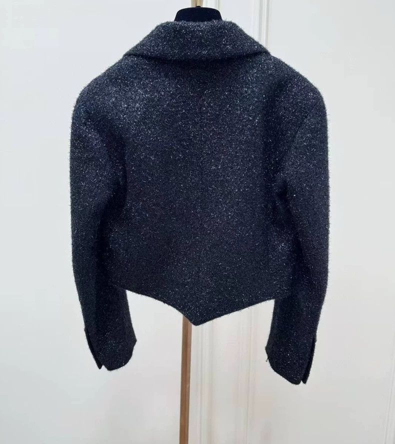 Chanel Chanel Black shiny heart button short coat Size XXS / US 00 / IT 34 - 3 Thumbnail