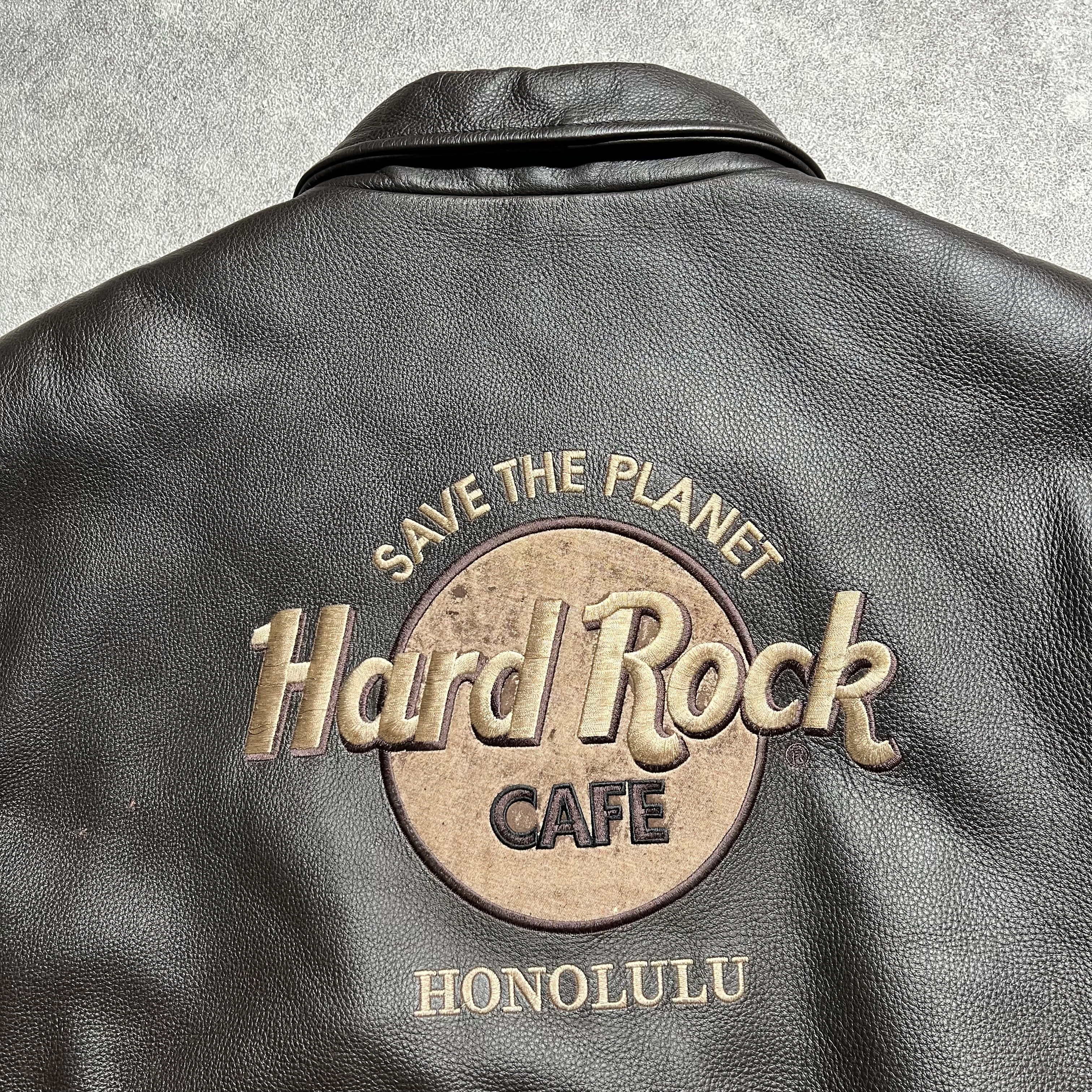 Hard Rock Cafe × Leather × Vintage Hard Rock Leather jacket Size US XL / EU 56 / 4 - 5 Thumbnail
