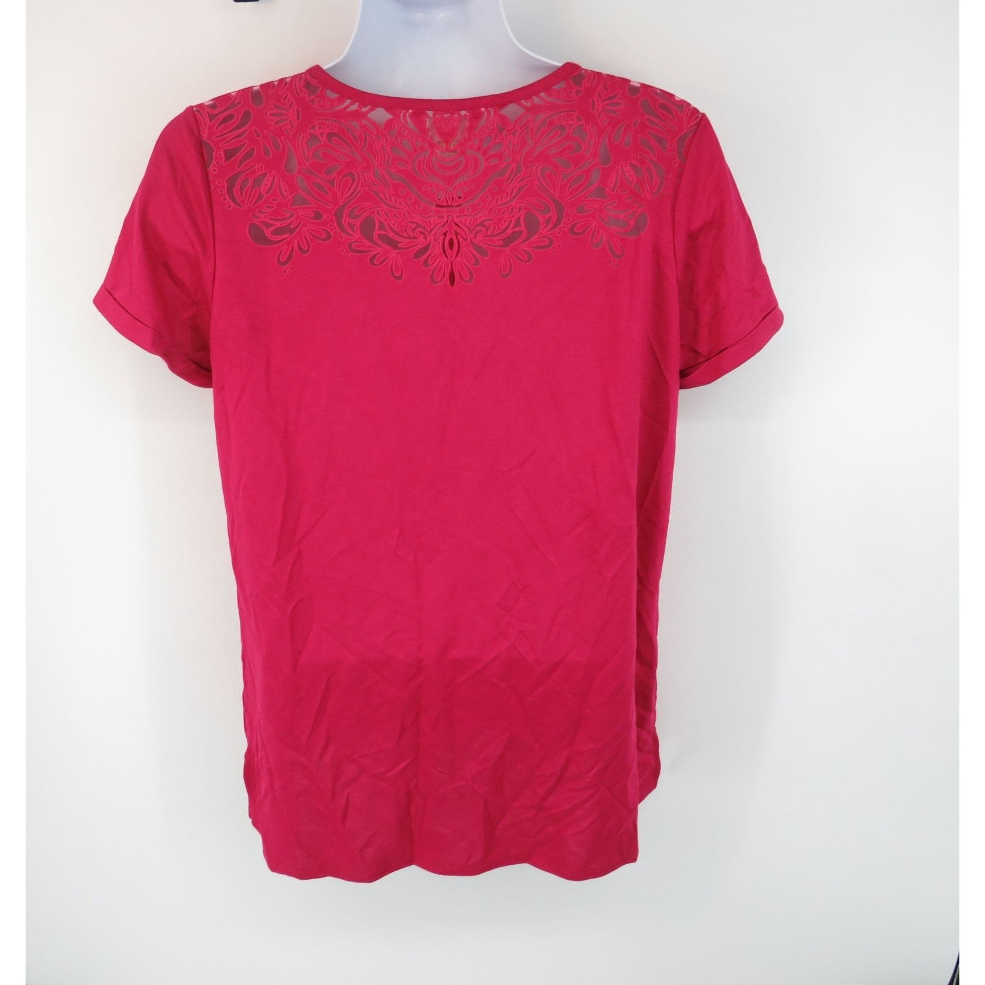 Other Wonder Amara Burnout XL Tee Intricate Detailing Short Sleeve Size XL / US 12-14 / IT 48-50 - 4 Thumbnail