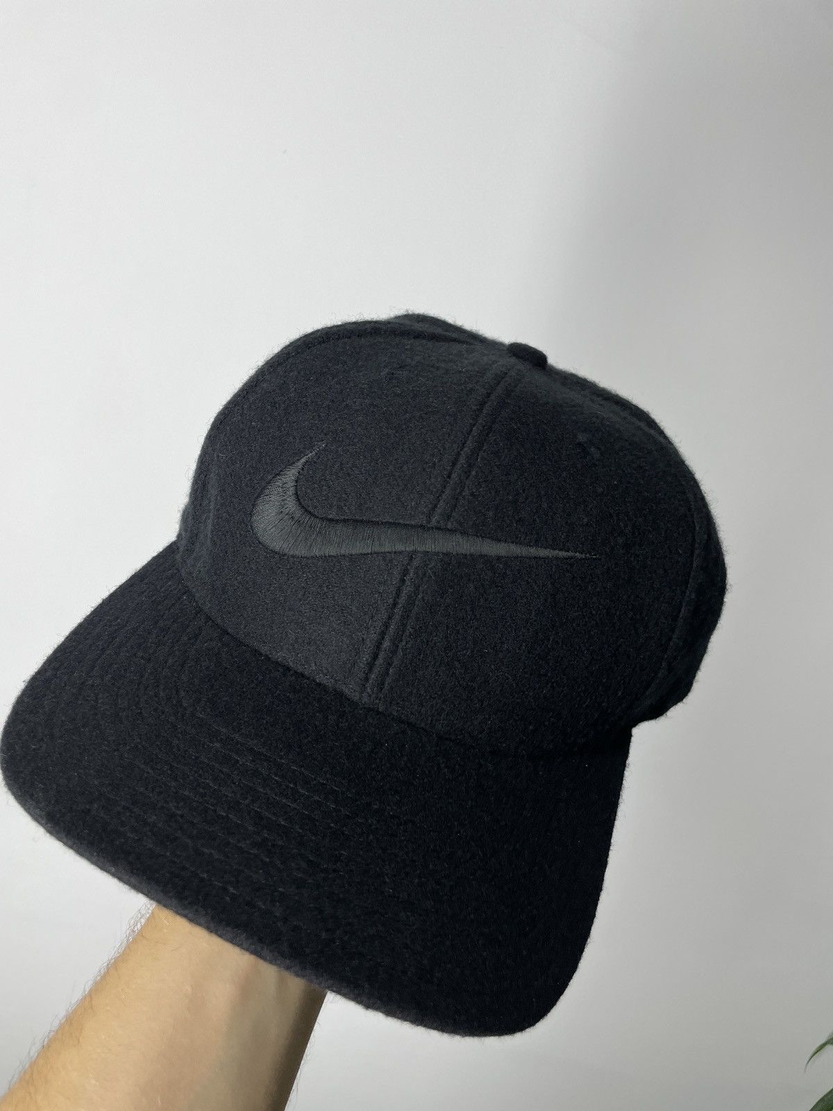 Nike Vintage 90s Big Embroidered Swoosh Wool Hat Rare Cap Size ONE SIZE - 8 Thumbnail