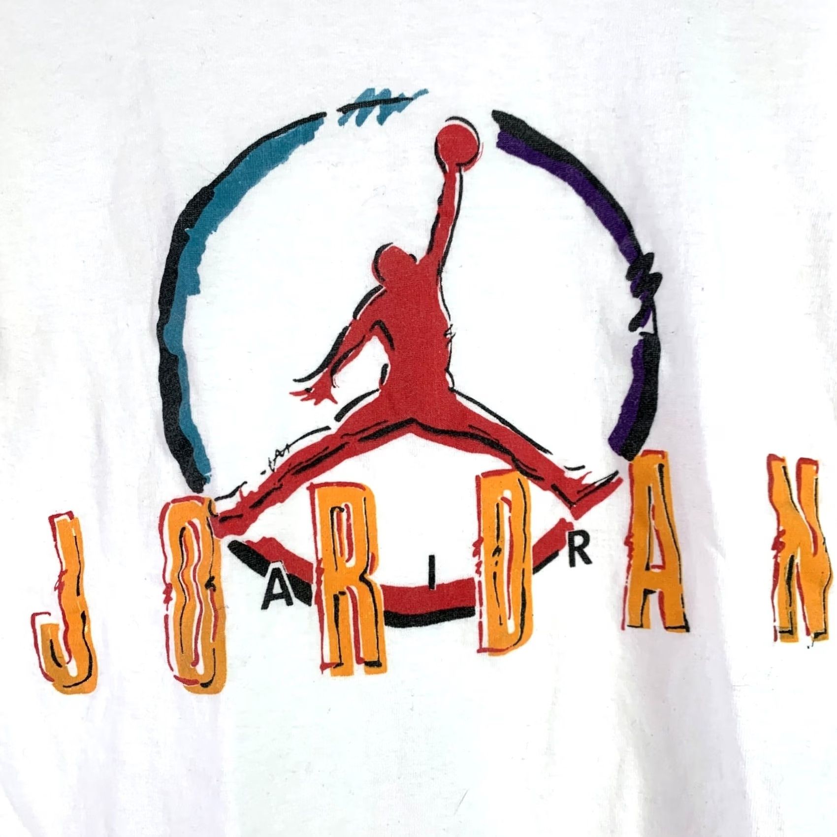 Nike Vintage Nike Michael Jordan Flight Tee Shirt M White Wash Wear Size US M / EU 48-50 / 2 - 4 Thumbnail