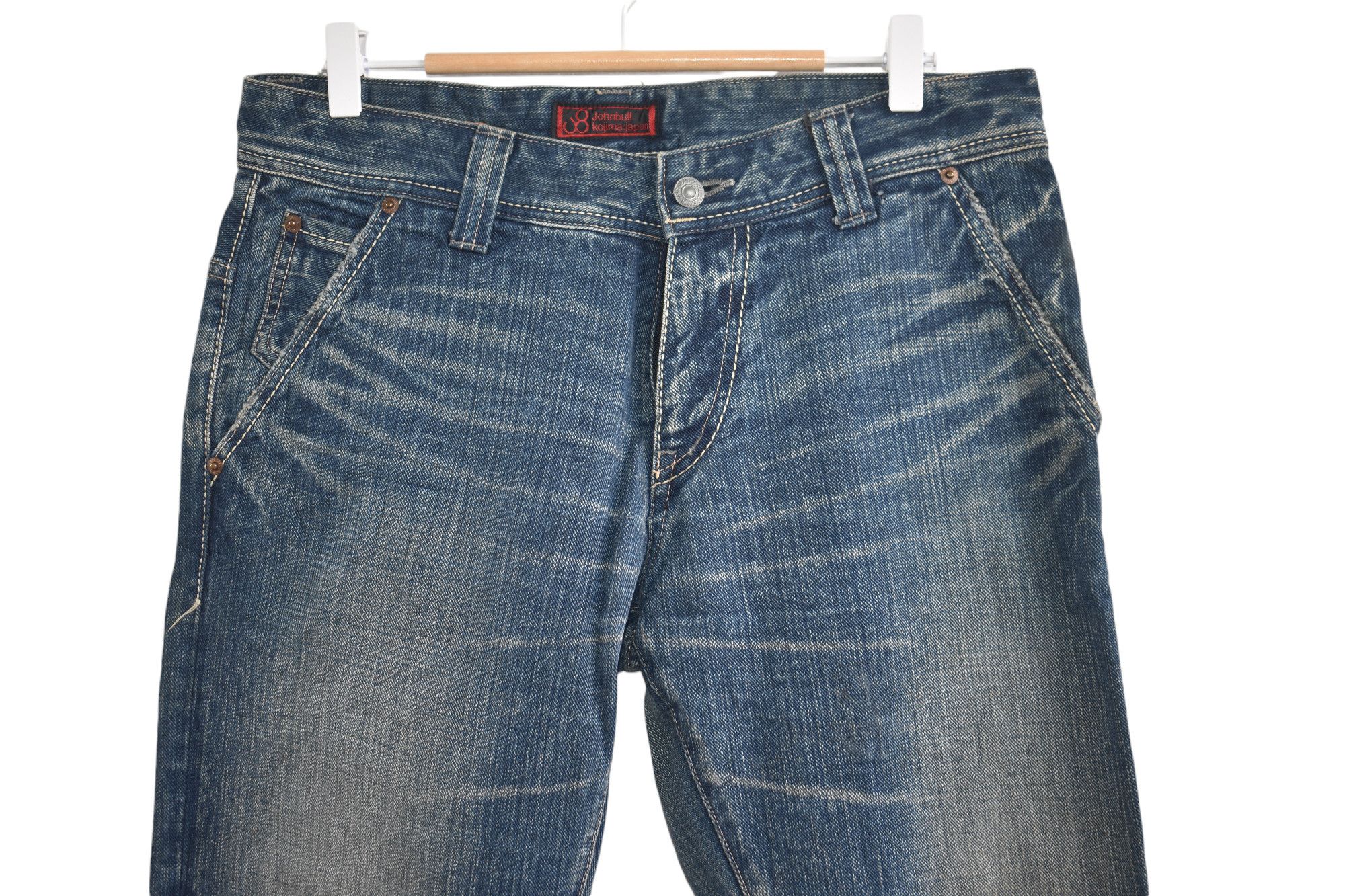 Japanese Brand × Jean × Johnbull WIDE LEG 🔥 Johnbull Kojima Japan denim Jeans Pants W32 Size US 32 / EU 48 - 4 Thumbnail