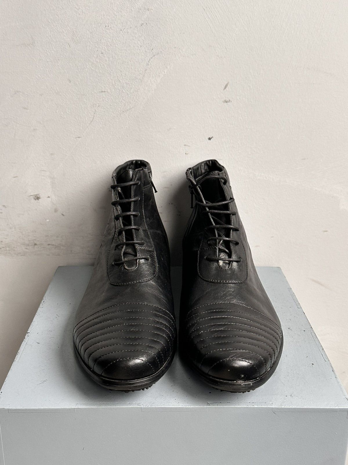 If Six Was Nine Leather Boots Hight Combat Western Guidi Style As 98 Rick Size US 11 / EU 44 - 3 Thumbnail