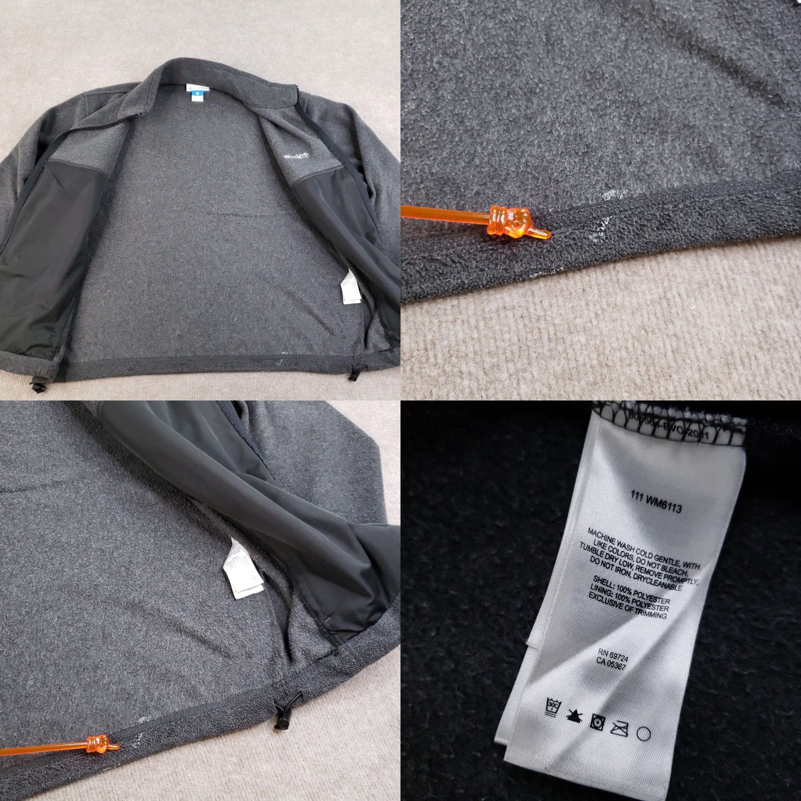 Layer 8 Columbia Jacket Mens XL Gray Full Zip Fleece Outdoor Layer Mock Neck Wind-Resistant Pockets Zipper Embroidered Logo 90s? (no, not 90s) Size US XL / EU 56 / 4 - 8 Thumbnail
