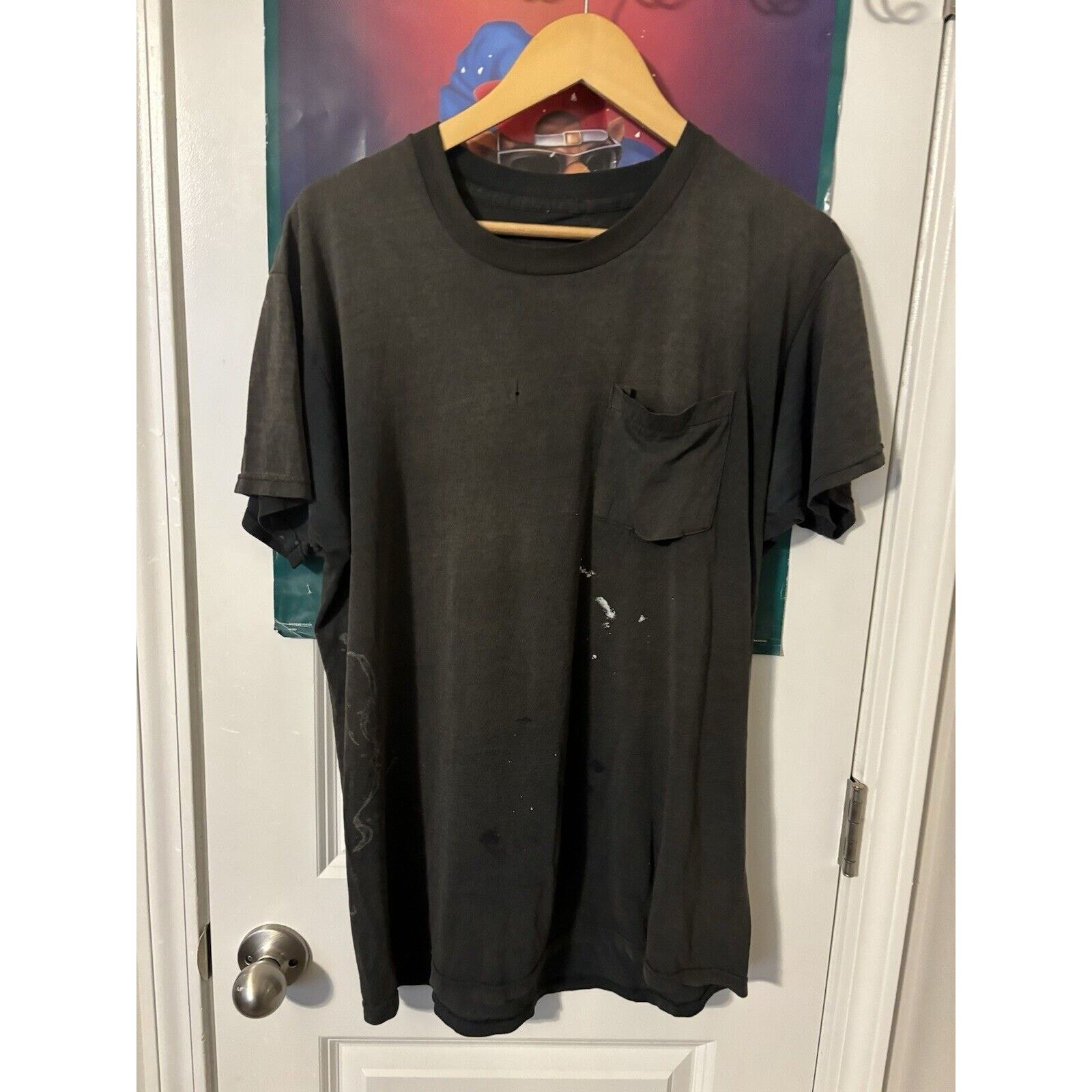 Other Vintage Faded Black Blank Shirt Size Unknown Distressed Size US L / EU 52-54 / 3 - 1 Thumbnail