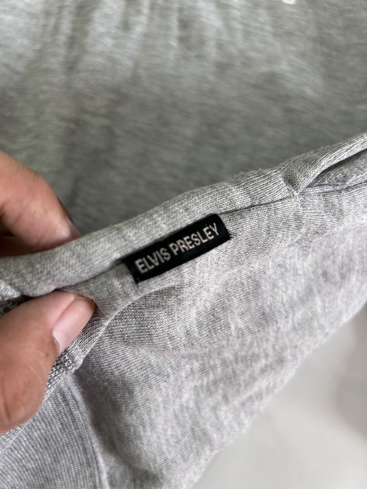 Band Tees × Vintage Vintage 90s ELVIS PRESLEY Embroidered Zipper Hoodie Size US L / EU 52-54 / 3 - 7 Thumbnail