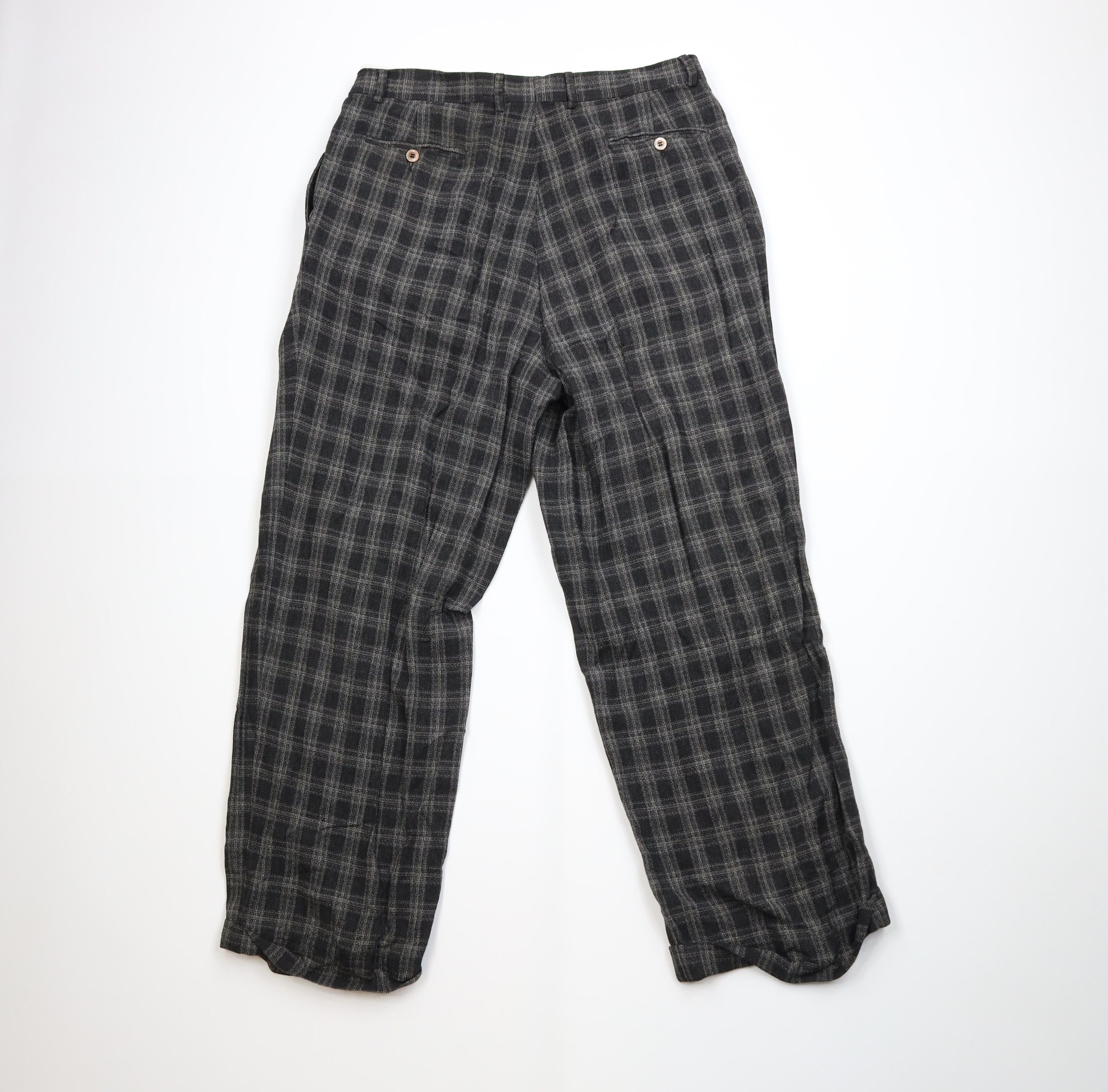 Vintage Vintage 90s Streetwear Pleated Wide Leg Chino Pants Plaid Size US 36 / EU 52 - 10 Thumbnail