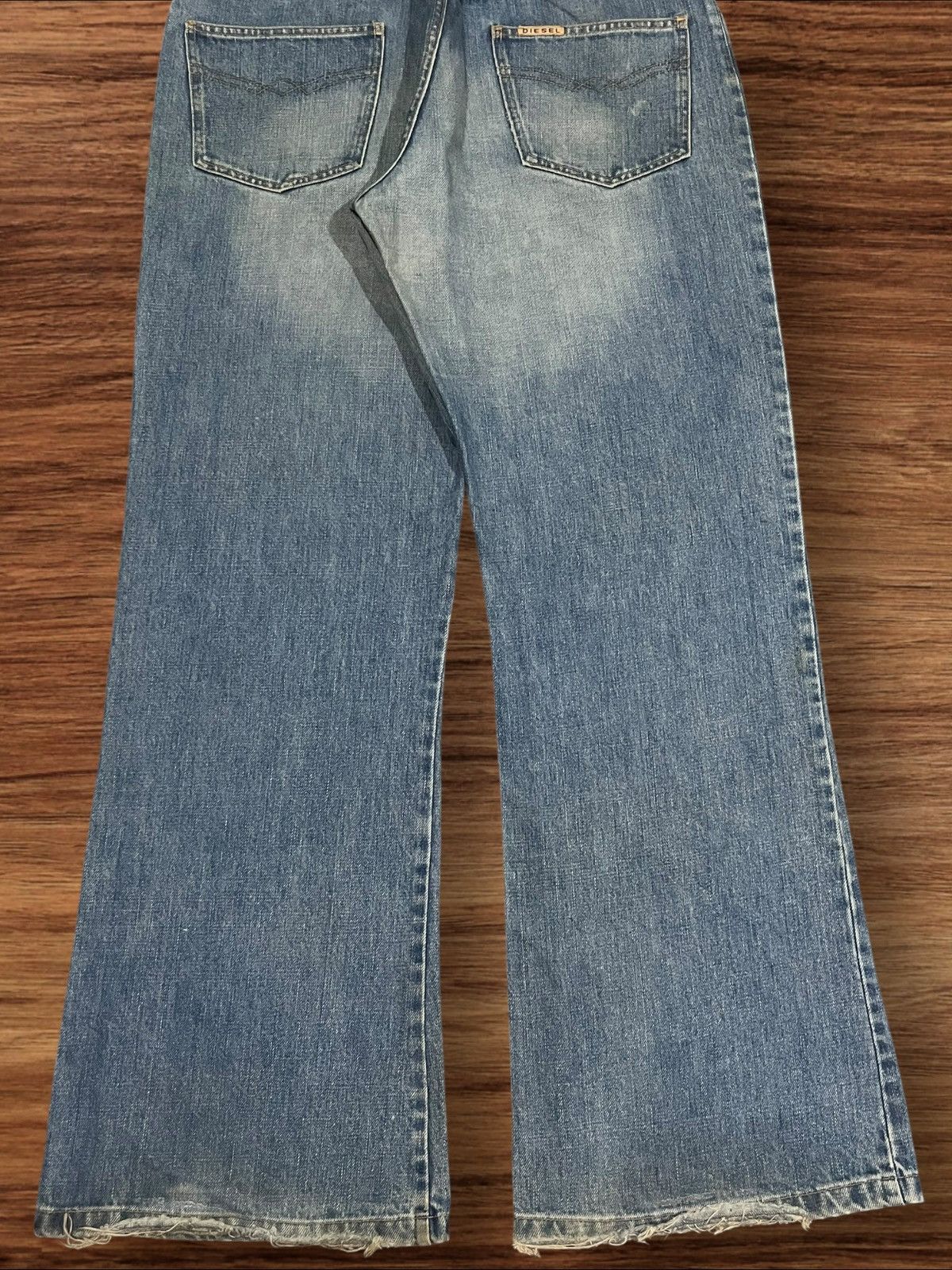 Diesel × Vintage ⚡️Flare⚡️Vintage Diesel “D” Button Fly Blue Washed Jeans Size US 32 / EU 48 - 12 Thumbnail