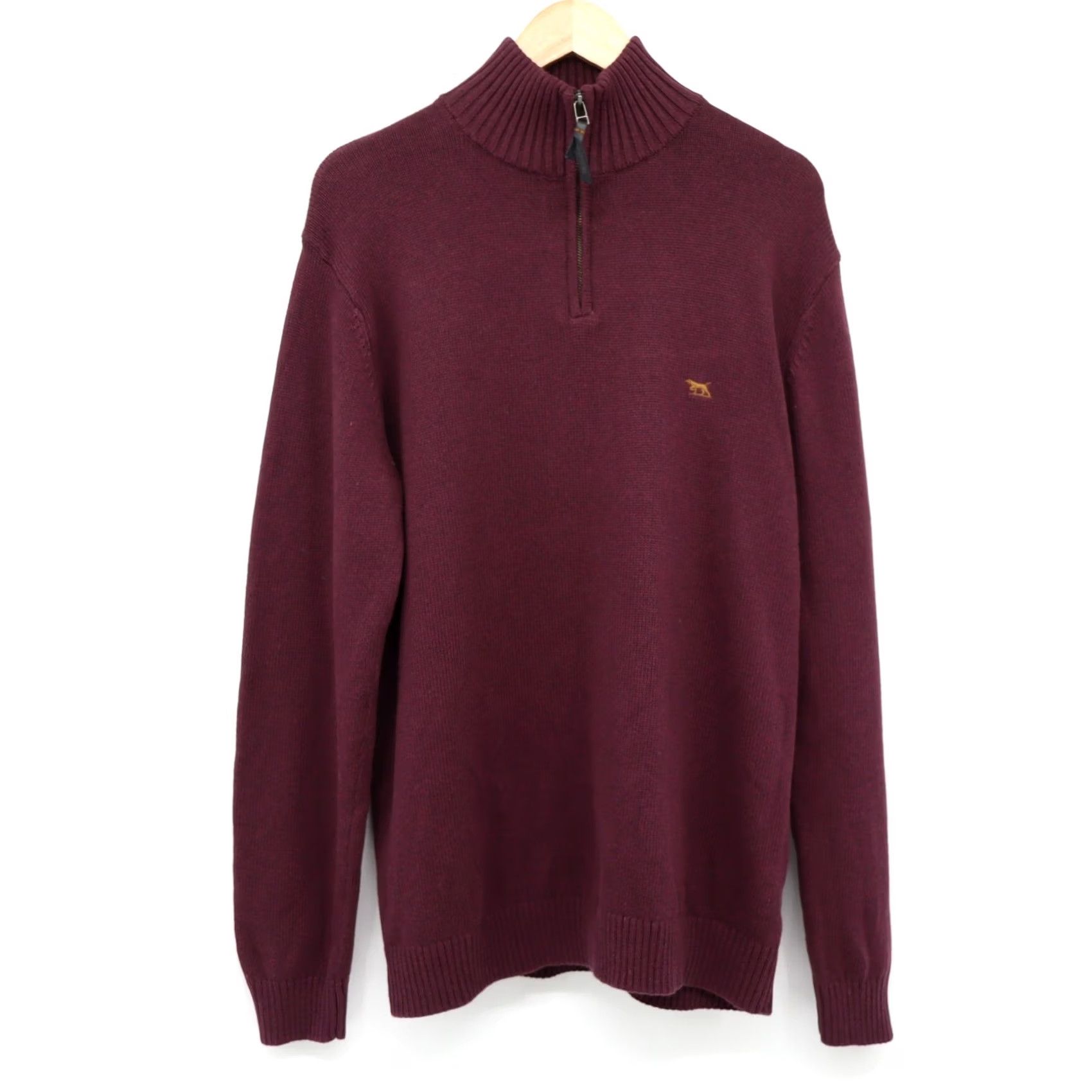 Rodd & Gunn Rodd & Gunn Men's Sweater Pullover 1/4 Zip Mock Neck Cranberry L New Size US L / EU 52-54 / 3 - 2 Thumbnail