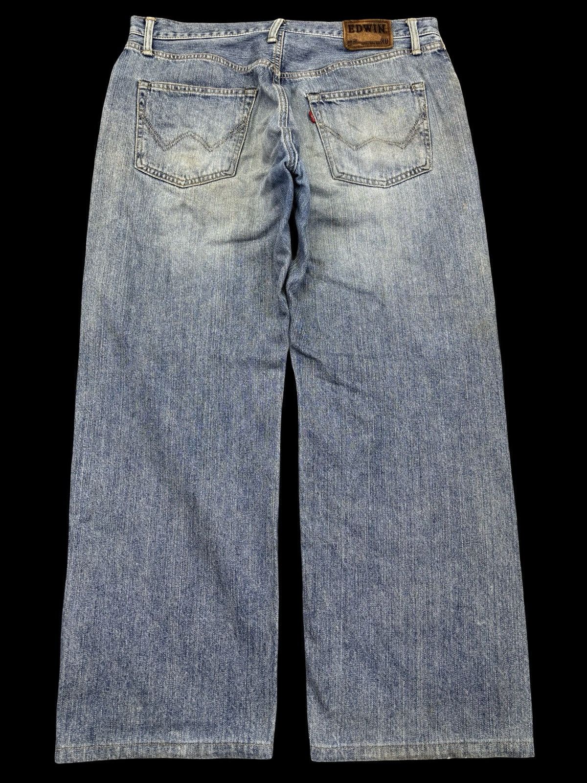 Edwin 💥Thrashed💥Vtg Edwin 445 Loose Heavy Distressed Denim F942 Size US 36 / EU 52 - 2 Thumbnail