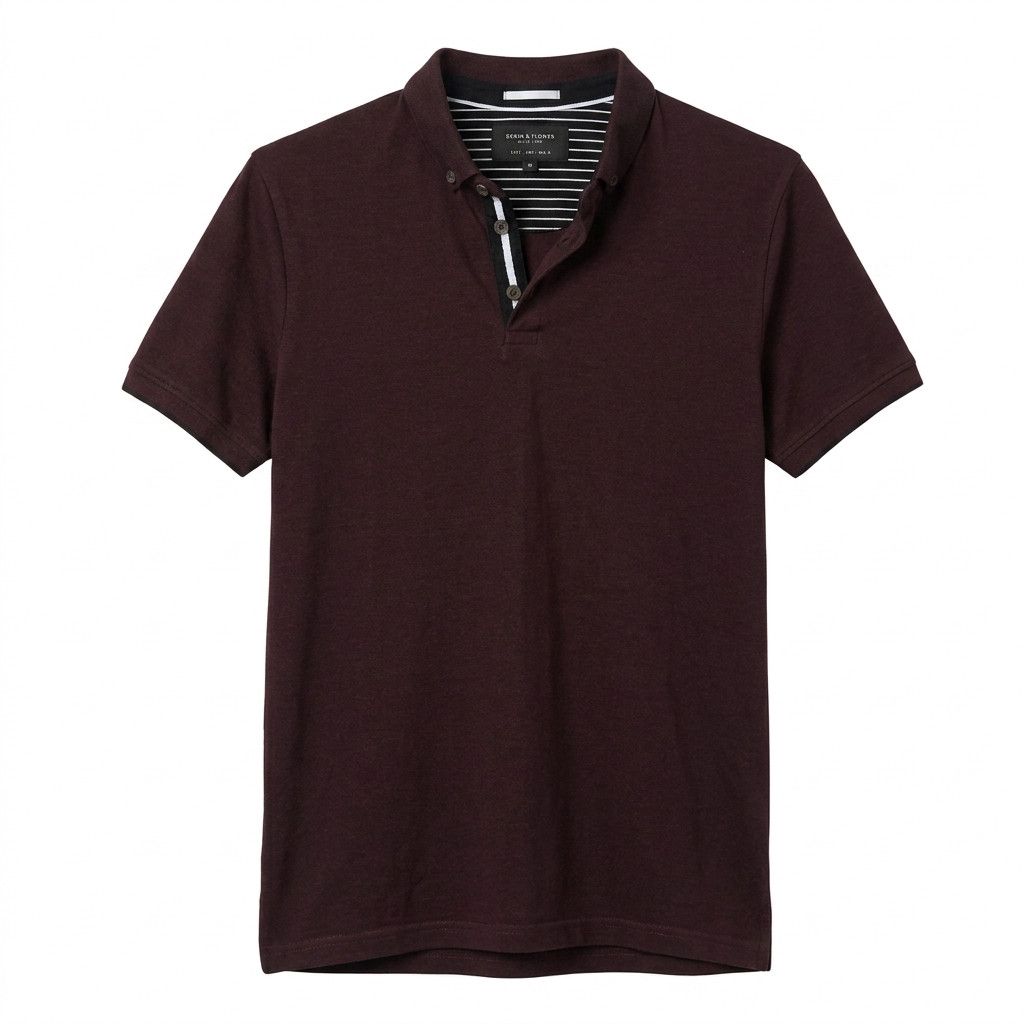Denim & Flower Denim & Flower Men's Polo Shirt With Striped Placket Size US S / EU 44-46 / 1 - 1 Thumbnail