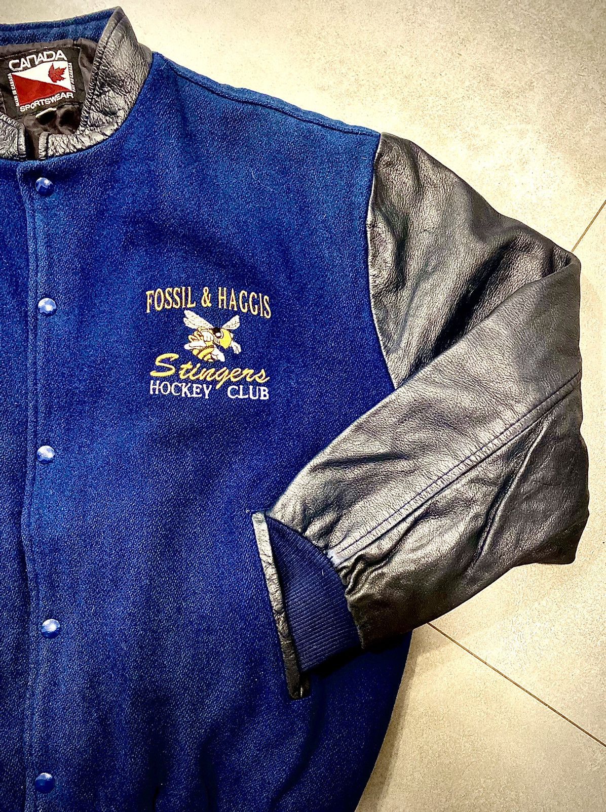 Vintage Jacket Canada Stringers Hockey Club Fossil&Haggis Vintage Size US XL / EU 56 / 4 - 2 Thumbnail