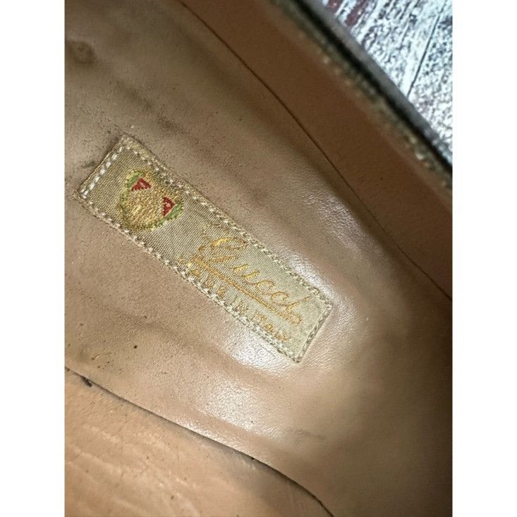 Gucci Vintage Gucci Black Leather Mid-Heel Pumps with Gold Monogra Size US 6.5 / IT 36.5 - 7 Thumbnail