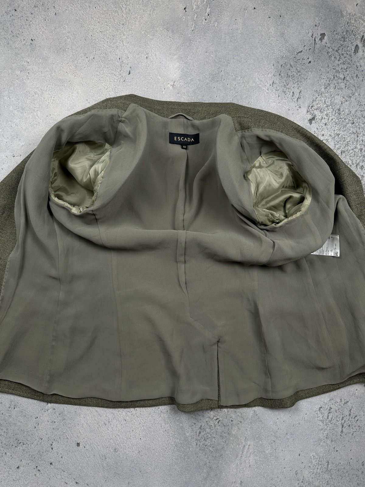 Escada Vintage Escada Virgin Wool Cashmere Silk Blazer Sable Gray Size M / US 6-8 / IT 42-44 - 11 Thumbnail