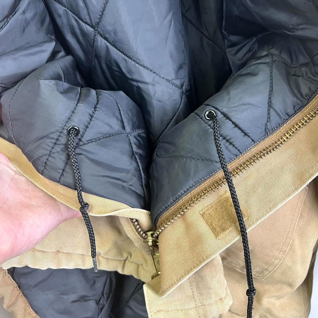 Carhartt VINTAGE Carhartt Men's Insulated Work Jacket Bomber Jacket XL Tan Cotton Jacket Mens Jacket Size US XL / EU 56 / 4 - 7 Thumbnail