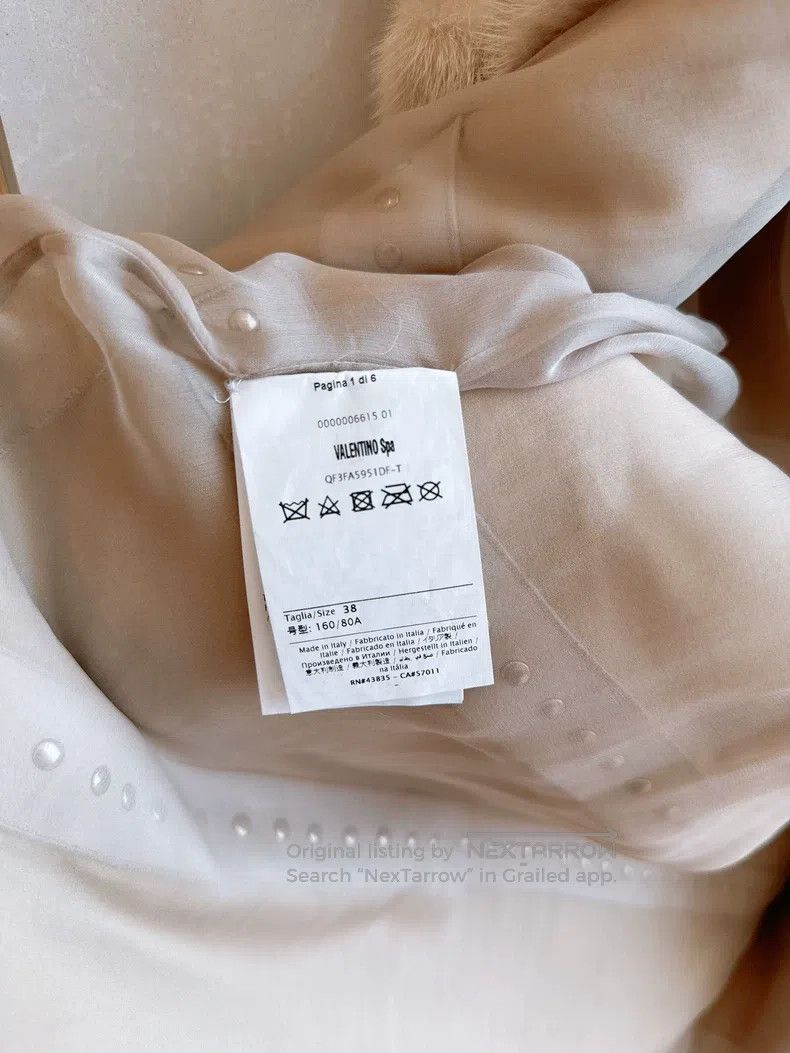 Valentino Valentino Rived mink coat in rice gold Size XS / US 0-2 / IT 36-38 - 9 Thumbnail