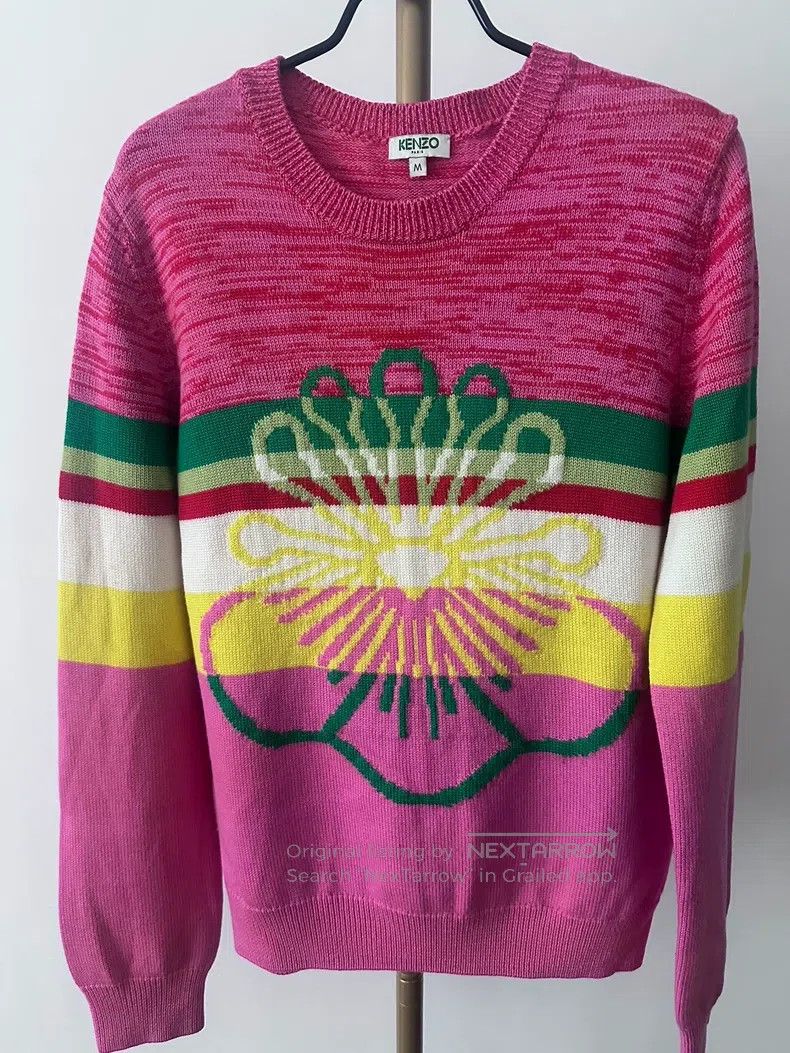 Kenzo Kenzo Pink Striped Sweater Size M / US 6-8 / IT 42-44 - 1 Thumbnail
