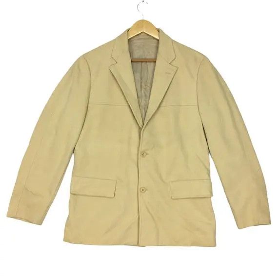 Helmut Lang Vtg HELMUT LANG Yellow 2 Button Blazer Sport Coat Suit Italy Size 40R - 1 Thumbnail