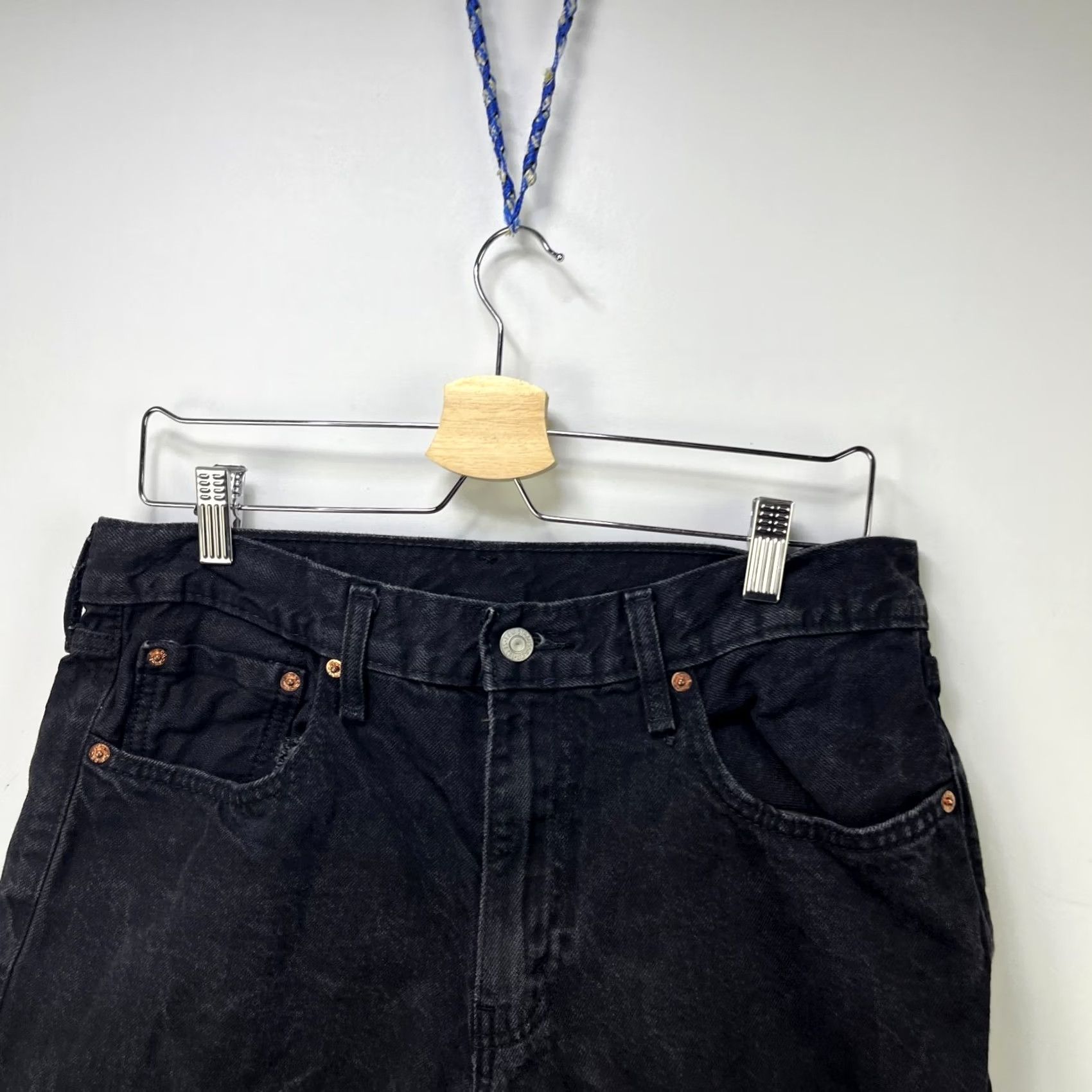Levi's VINTAGE Levi's Black 32 Jorts Denim Bermuda 5-Pocket 90s Mens Shorts Size US 32 / EU 48 - 5 Thumbnail