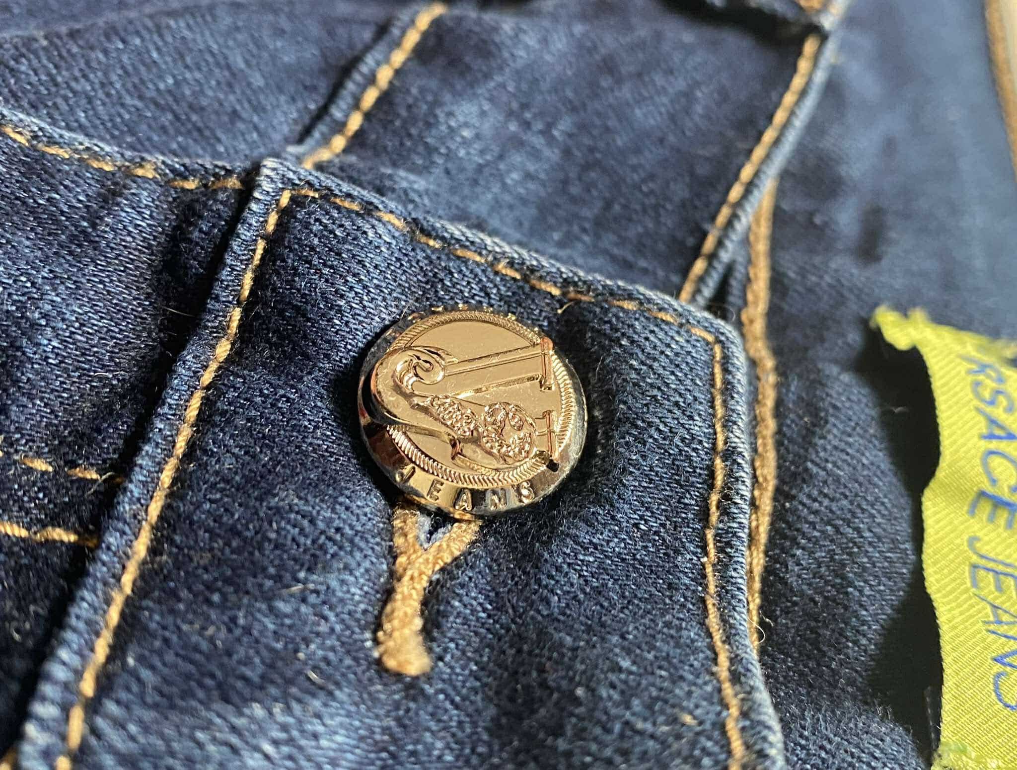 Versace Jeans Couture Versace Jeans Couture Shiny Squin Rocks Denim Panther Size 29" - 8 Thumbnail