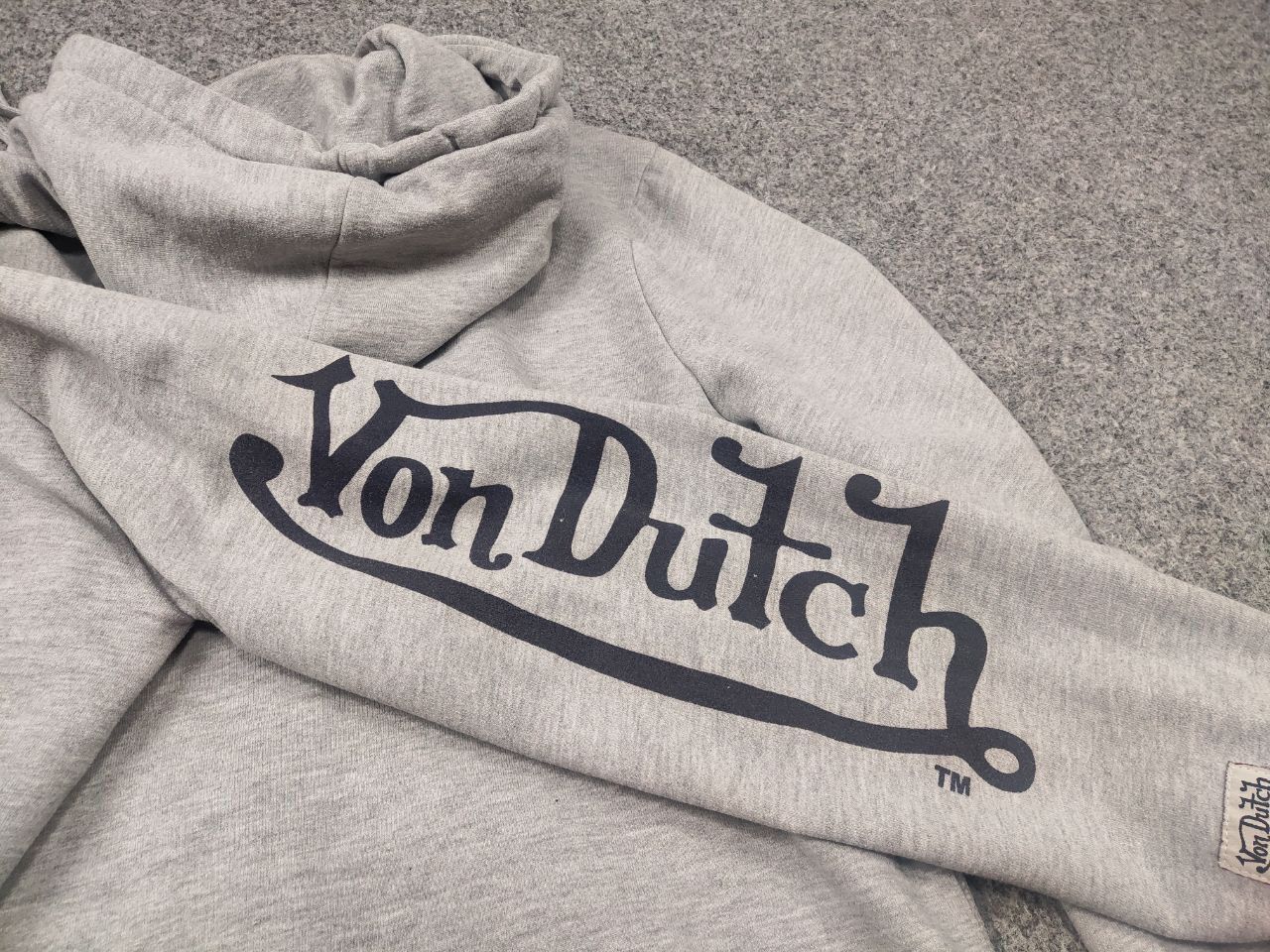 Von Dutch Von Dutch Vintage Gray Zip Hoodie Big sleeves Logo Y2K Style Size US L / EU 52-54 / 3 - 11 Thumbnail