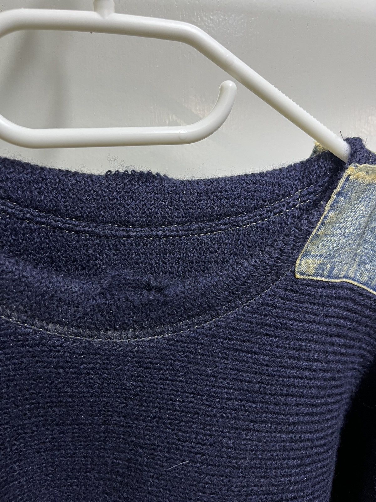 Maison Margiela Maison Margiela Leather Patch Sweater Size US S / EU 44-46 / 1 - 9 Thumbnail