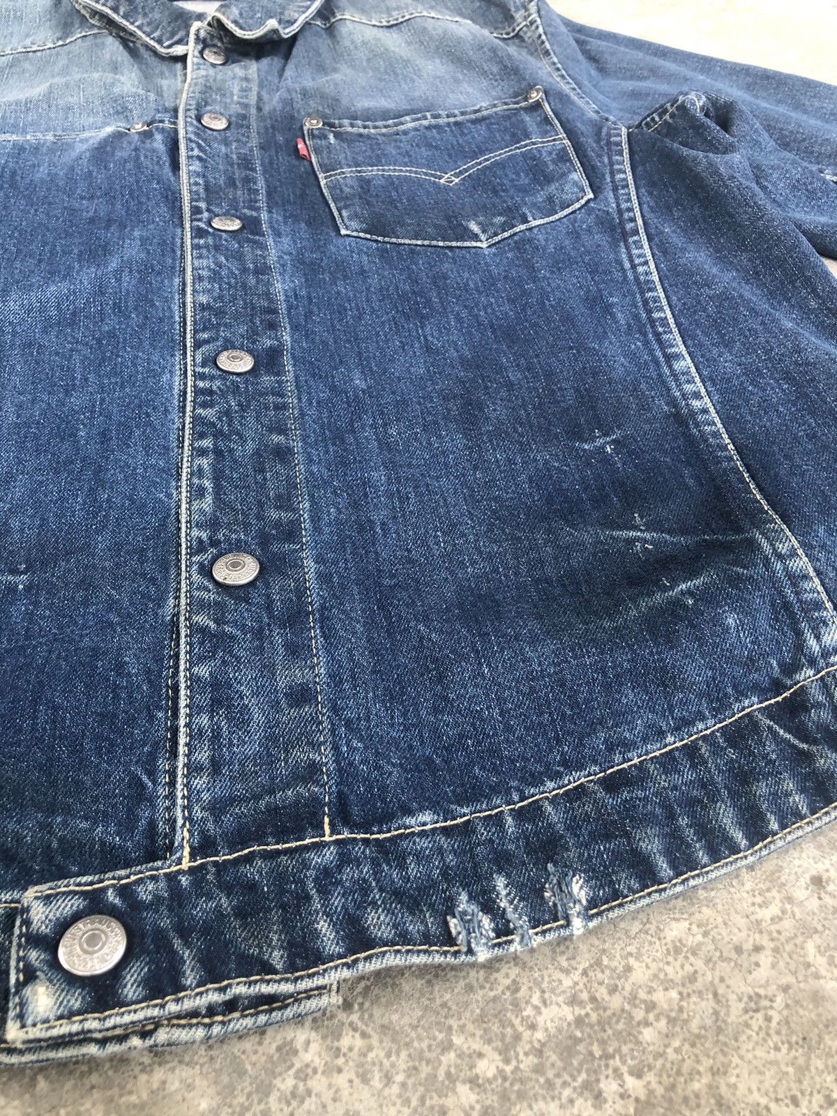 Levi's Y2k Levis Engineered Type 1 Denim Jacket Distressed Size US L / EU 52-54 / 3 - 14 Thumbnail
