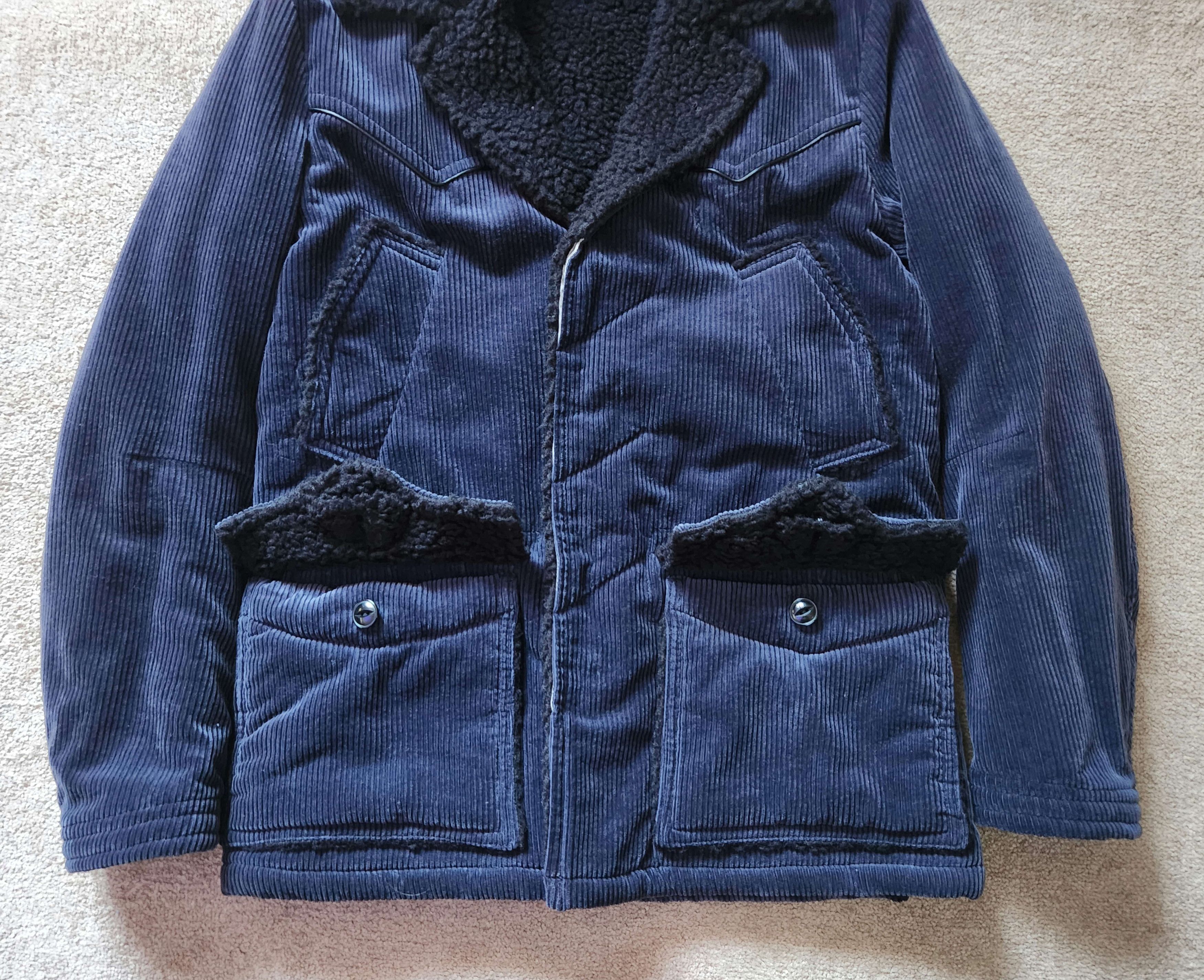 Number (N)ine Number (N)ine Navy Cordoruy Sherpa Lined Jacket (AW 2008) Size US L / EU 52-54 / 3 - 2 Thumbnail
